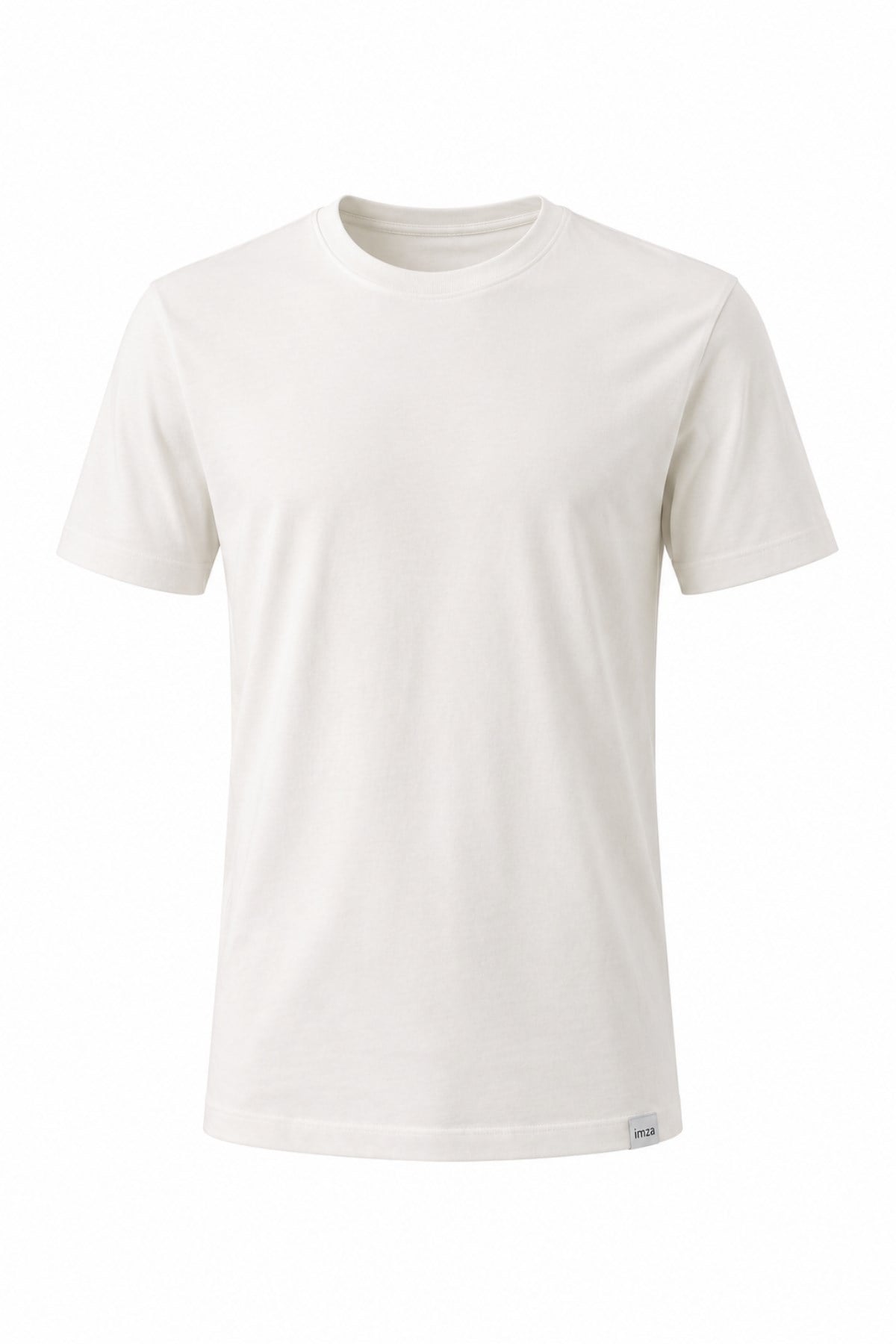 Krem Rengi Bisiklet Yaka Kısa Kol Slim Fit Pamuklu Tişört 1011265166