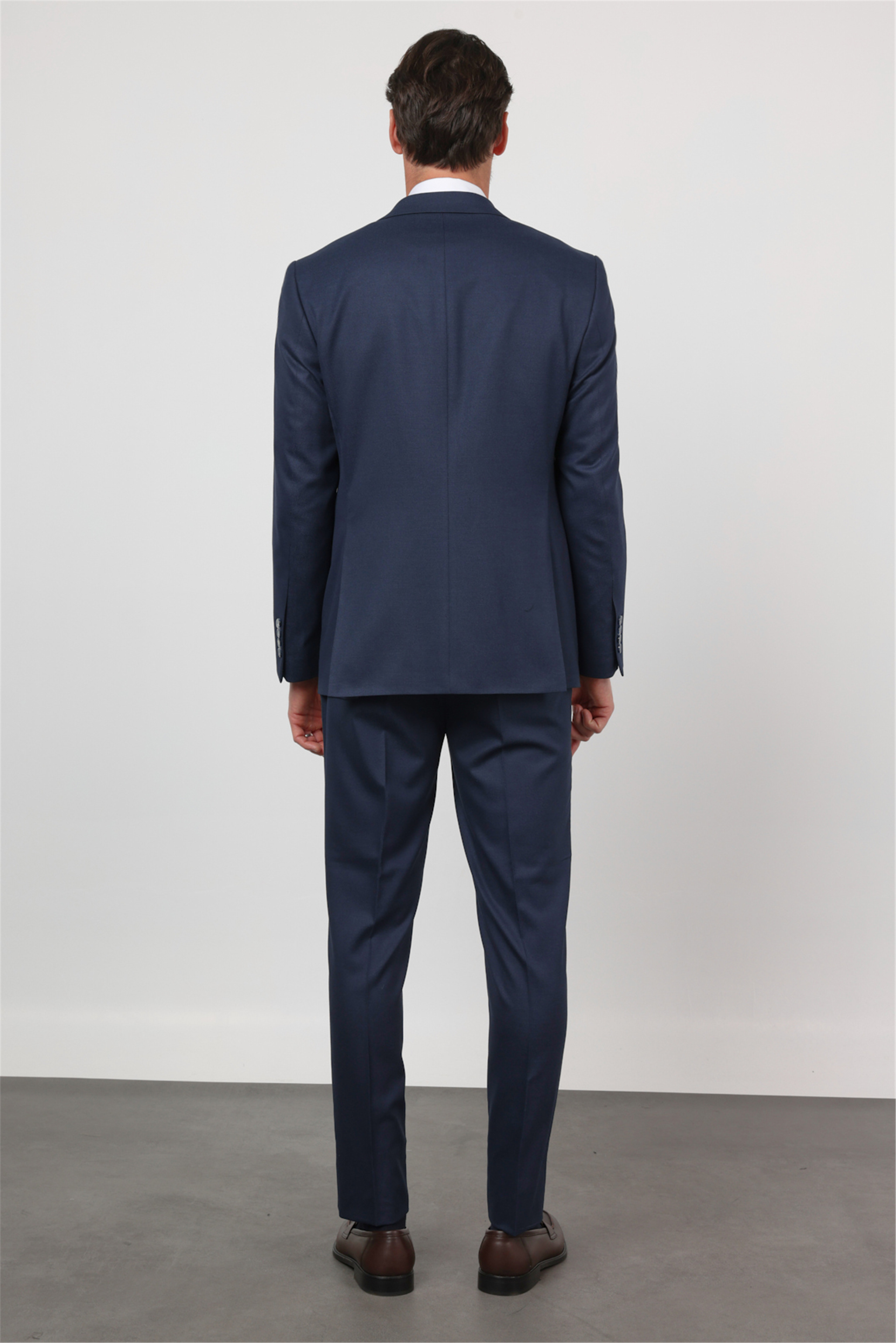 Lacivert Mono Yaka 6 Drop Comfort Fit Tam Astar Esnek Takım Elbise 1001260167