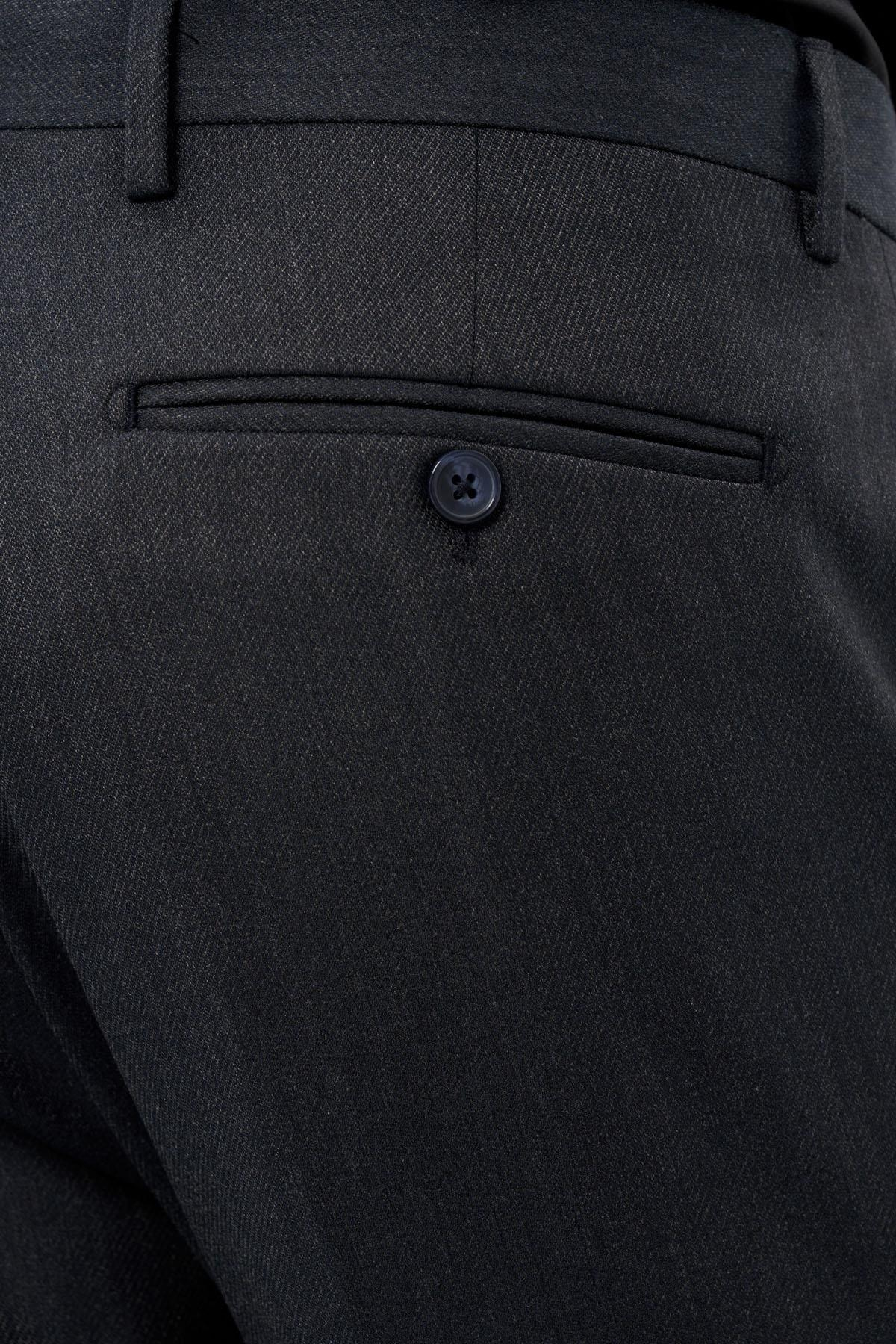 Lacivert Esnek Yandan Cepli Slim Fit Classic Pantolon 1003245209