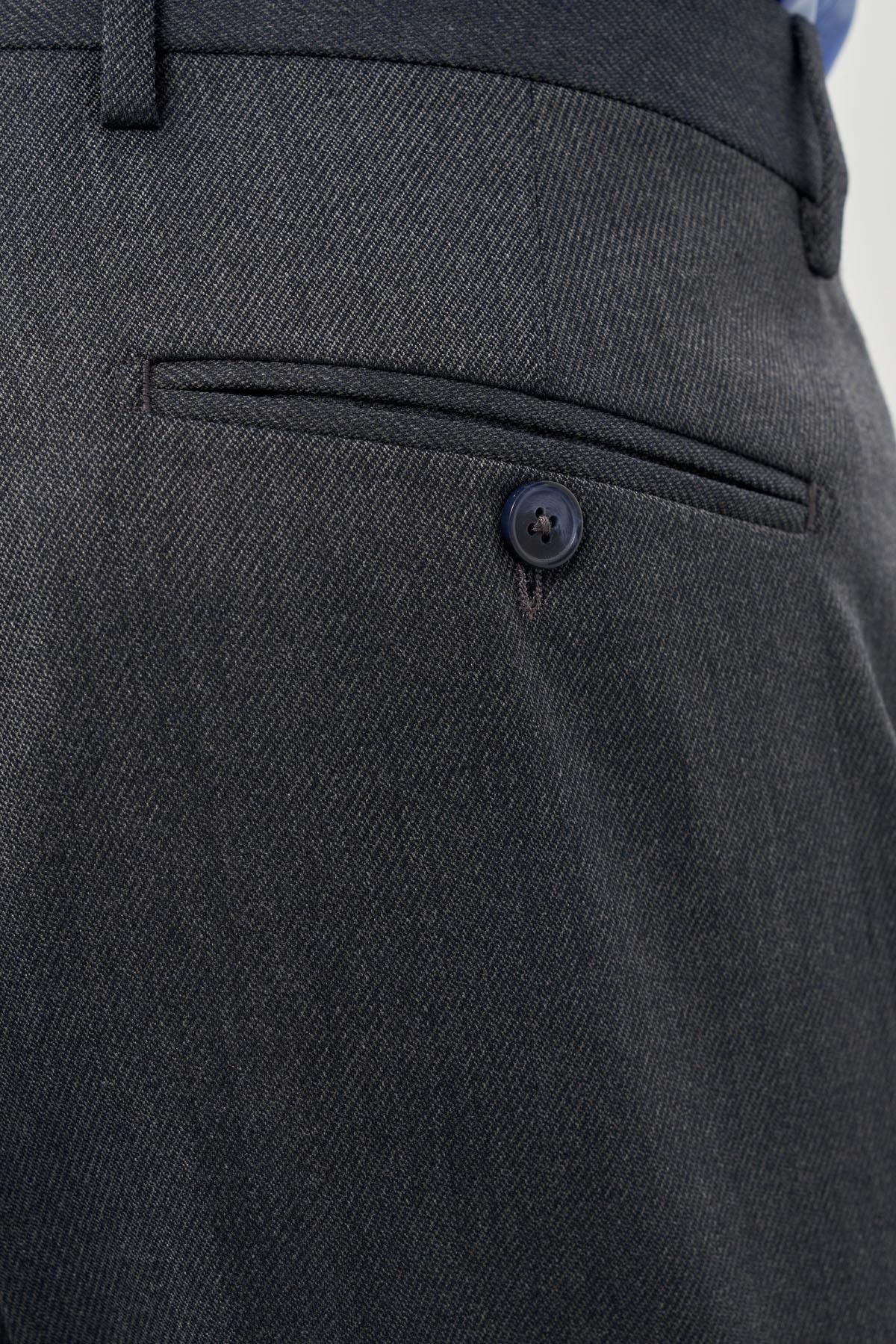 Lacivert Esnek Yandan Cepli Slim Fit Classic Pantolon 1003245209