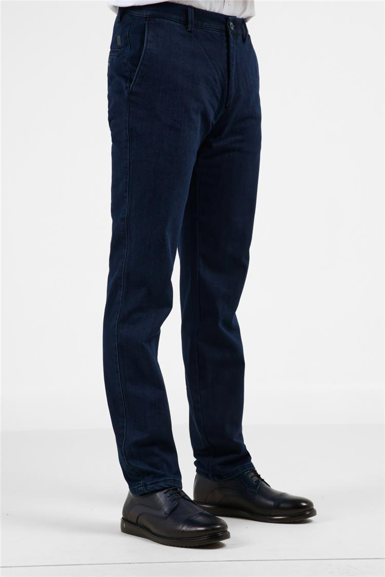 Lacivert Yan Cep Casual Comfort Fit Pamuklu Chino Pantolon 1003255171
