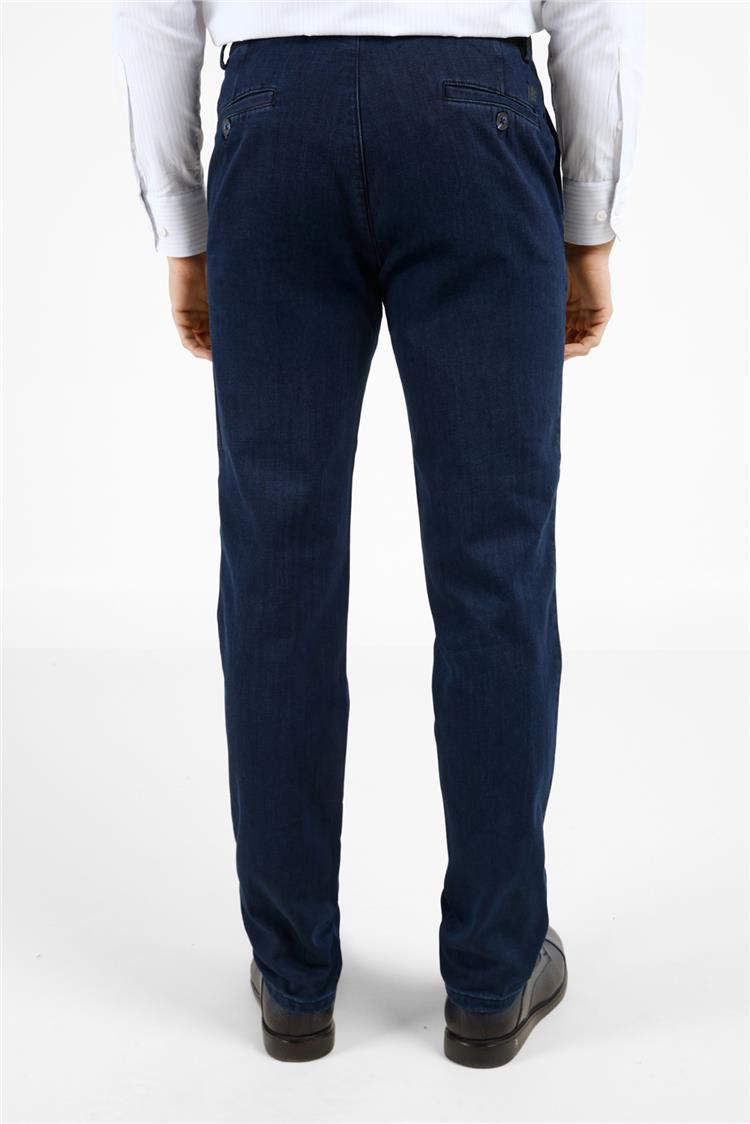 Lacivert Yan Cep Casual Comfort Fit Pamuklu Chino Pantolon 1003255171