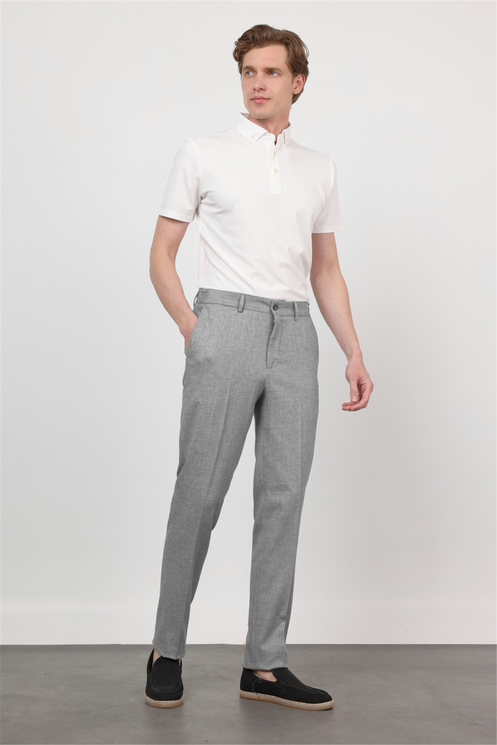 Lacivert Yan Cep Comfort Fit Pamuklu Chino Pantolon 1003260167