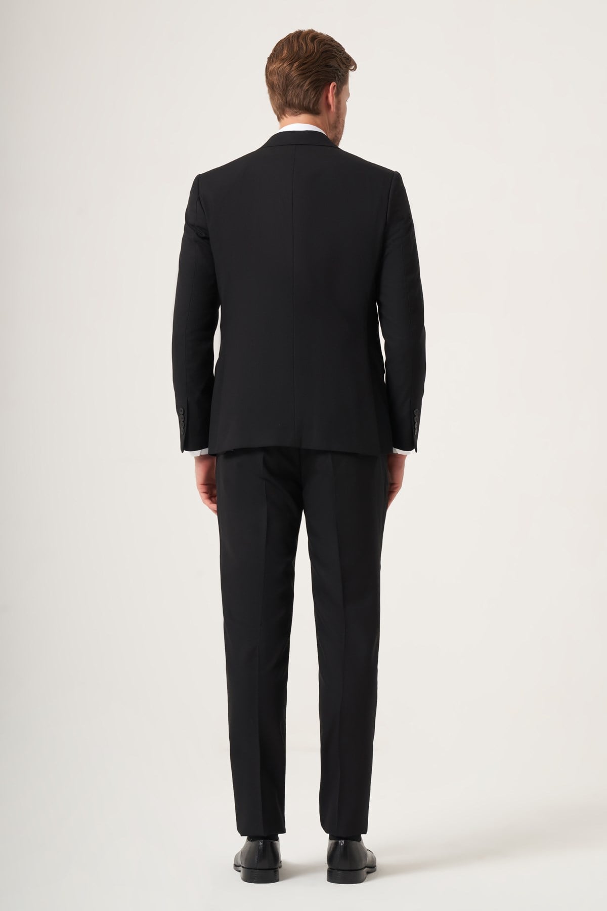 Siyah Kırlangıç Yaka Tam Astar 6 Drop Slim Fit Esnek Takım Elbise 1001265162
