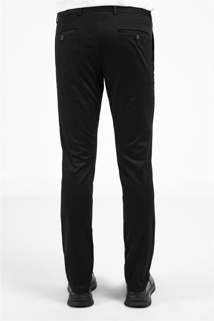 Siyah Yan Cep Casual Slim Fit Pamuklu Chino Pantolon 1003255172