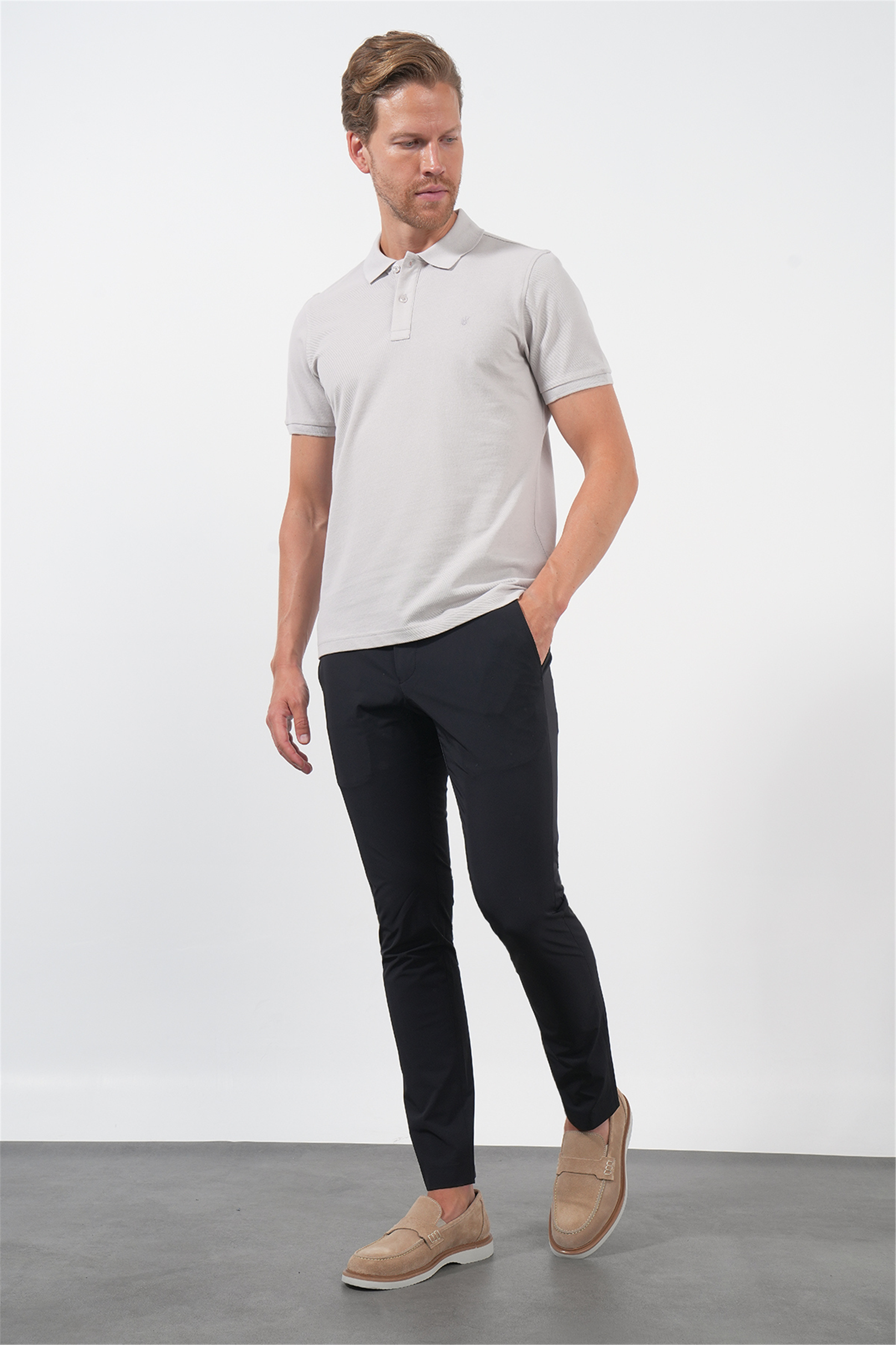 Taş Polo Yaka Pike Kısa Kol Slim Fit Pamuklu Tişört 1011260170
