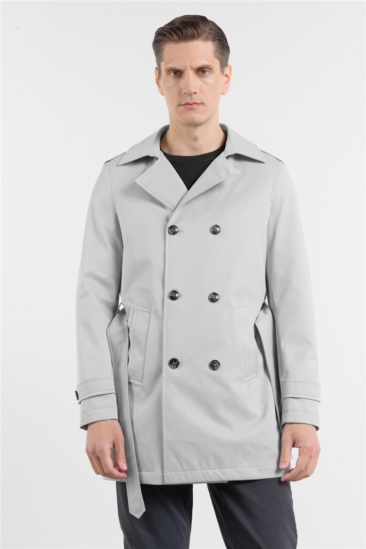 Taş Rengi Mono Yaka Düz Classic Comfort Fit Trençkot 1006260150