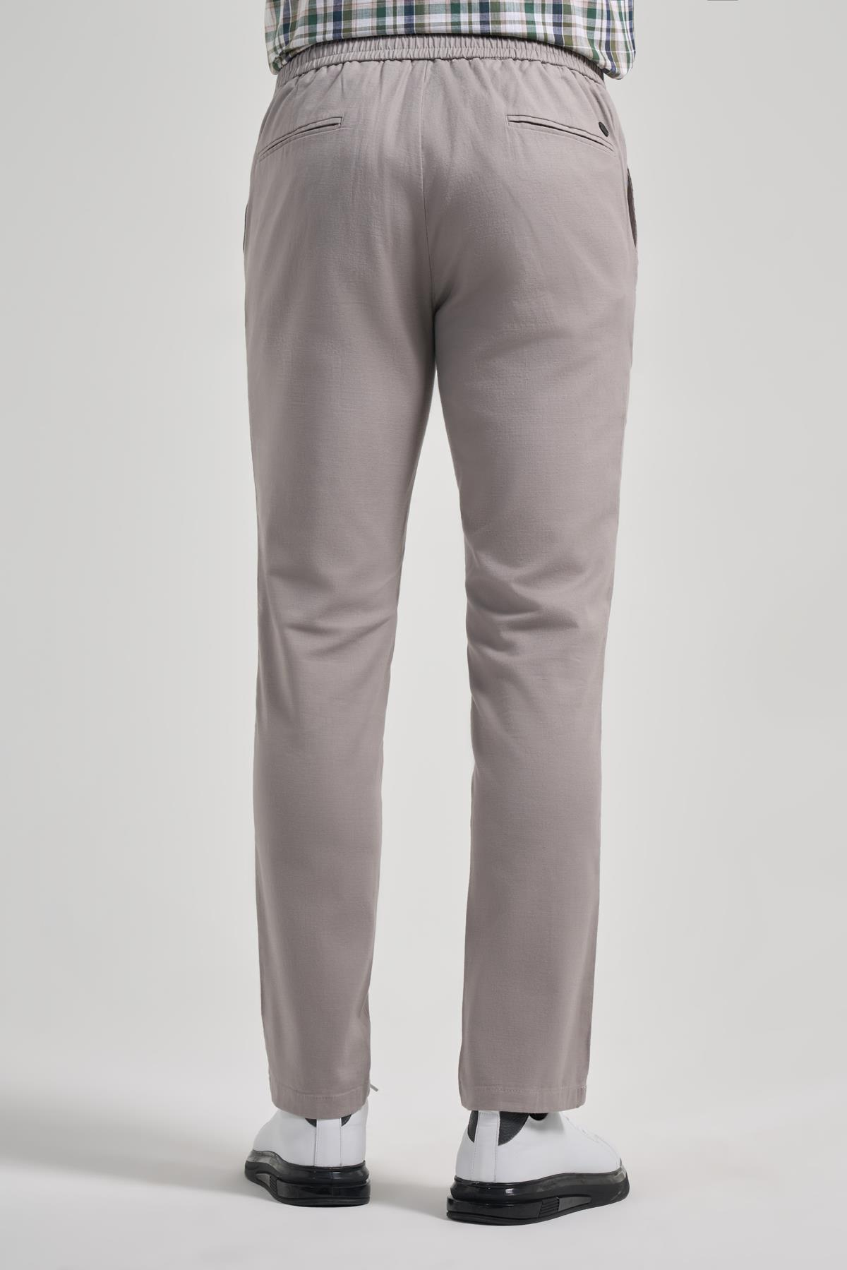 Taş Rengi Pamuklu Yandan Cepli Casual Comfort Fit Jogger Pantolon 1003250110