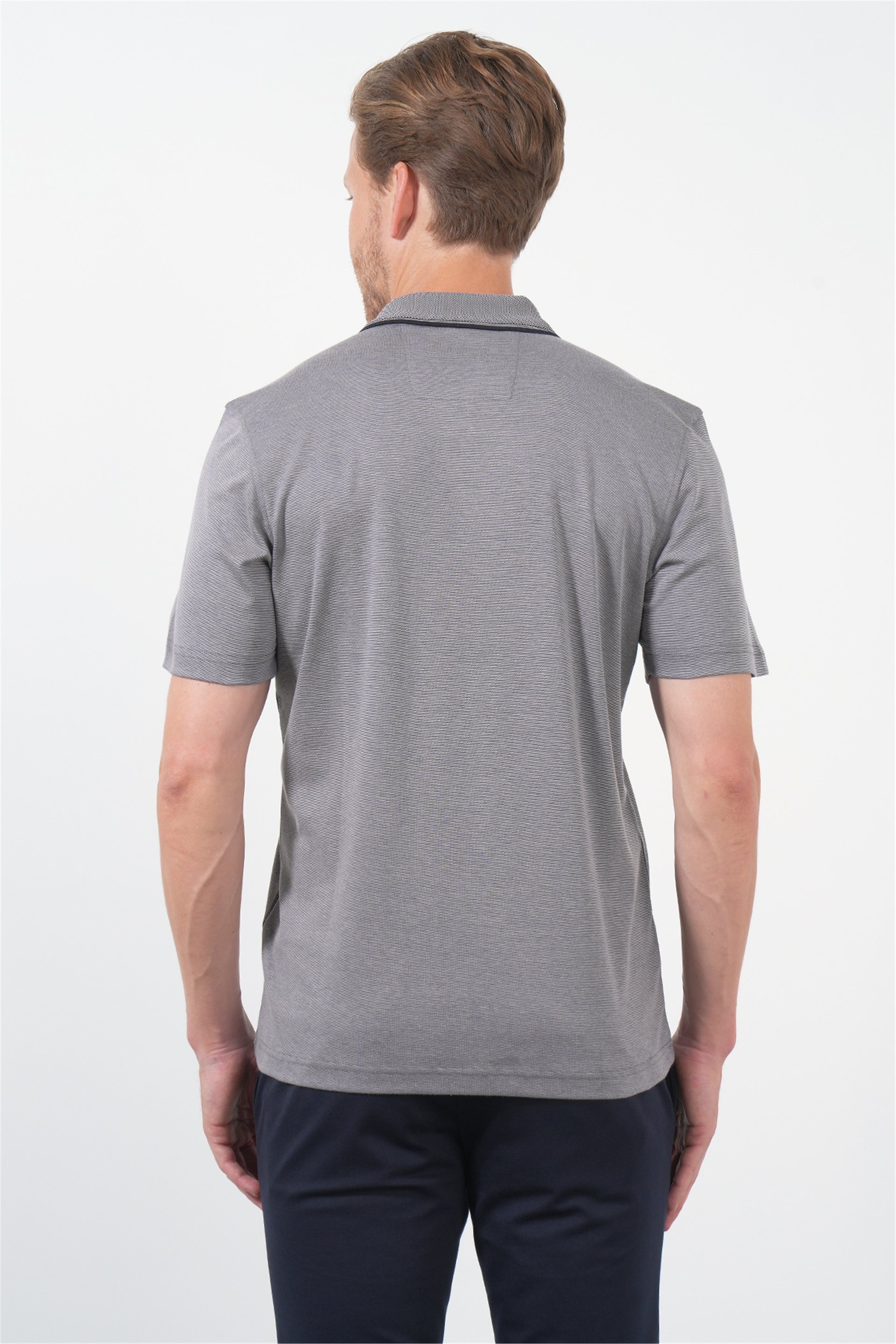 Vizon Polo Yaka Kısa Kol Cepli Comfort Fit Pamuklu Tişört 1011260157