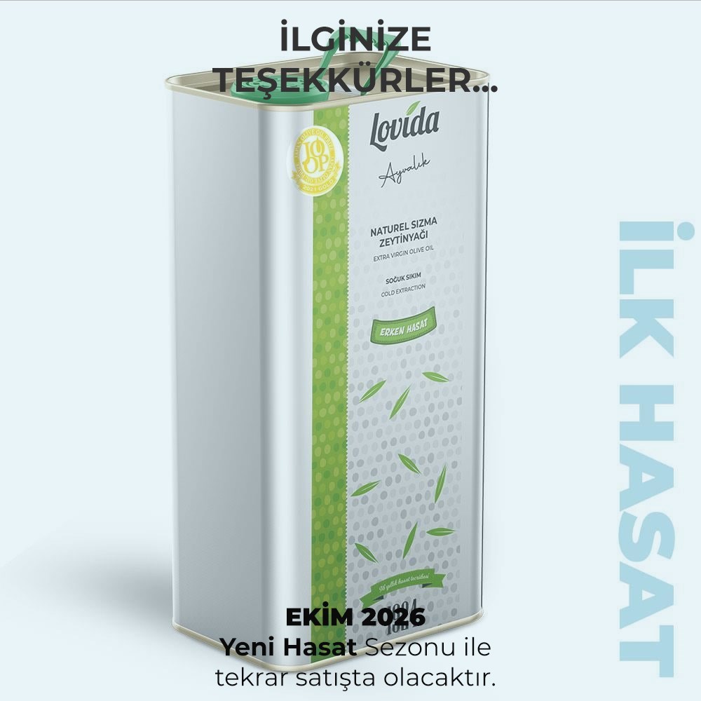 Erken Hasat Soğuk Sıkım Ayvalık Zeytinyağı 5 Lt Teneke 2025-26