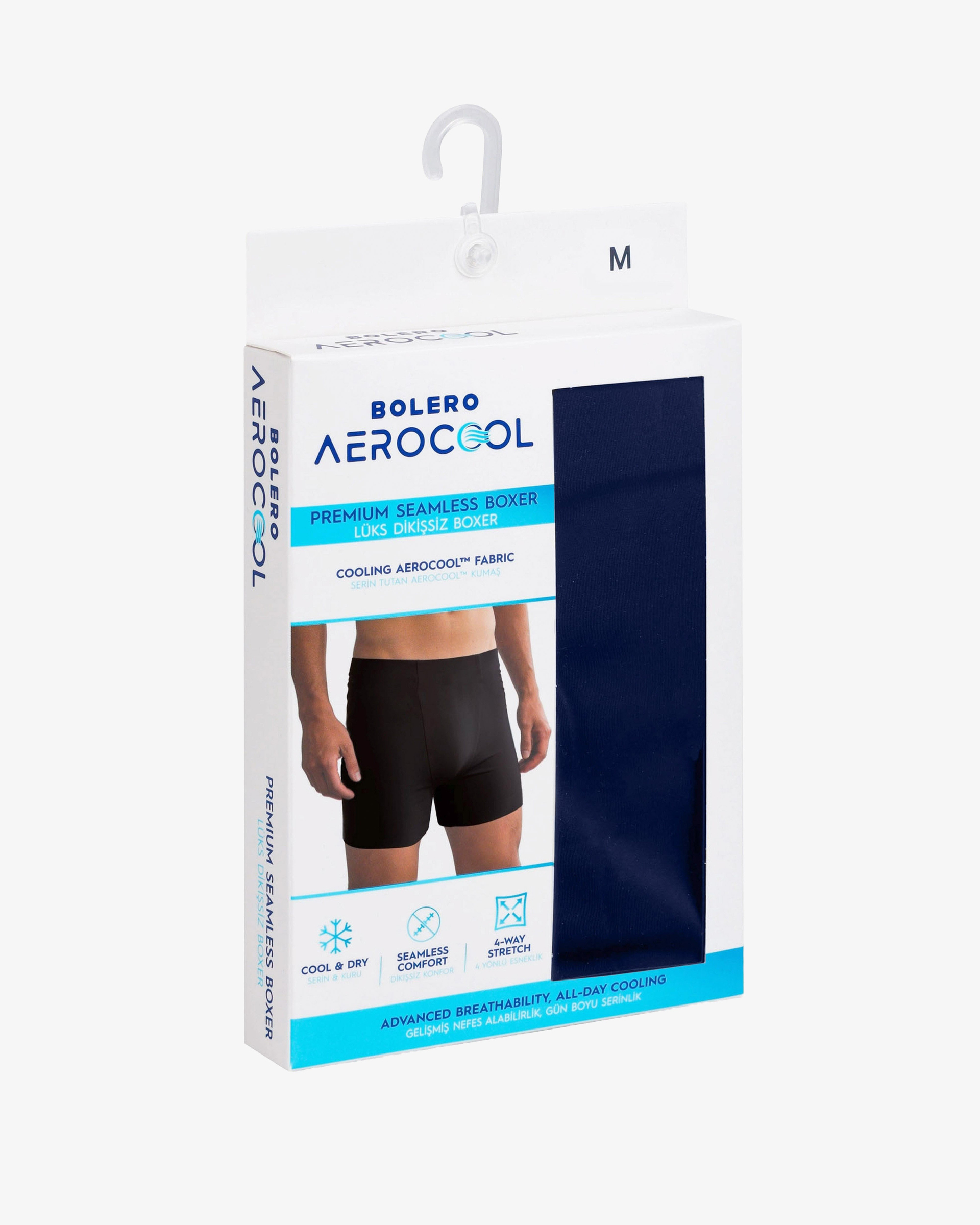 Erkek Aerocool Dikişsiz Boxer Lacivert