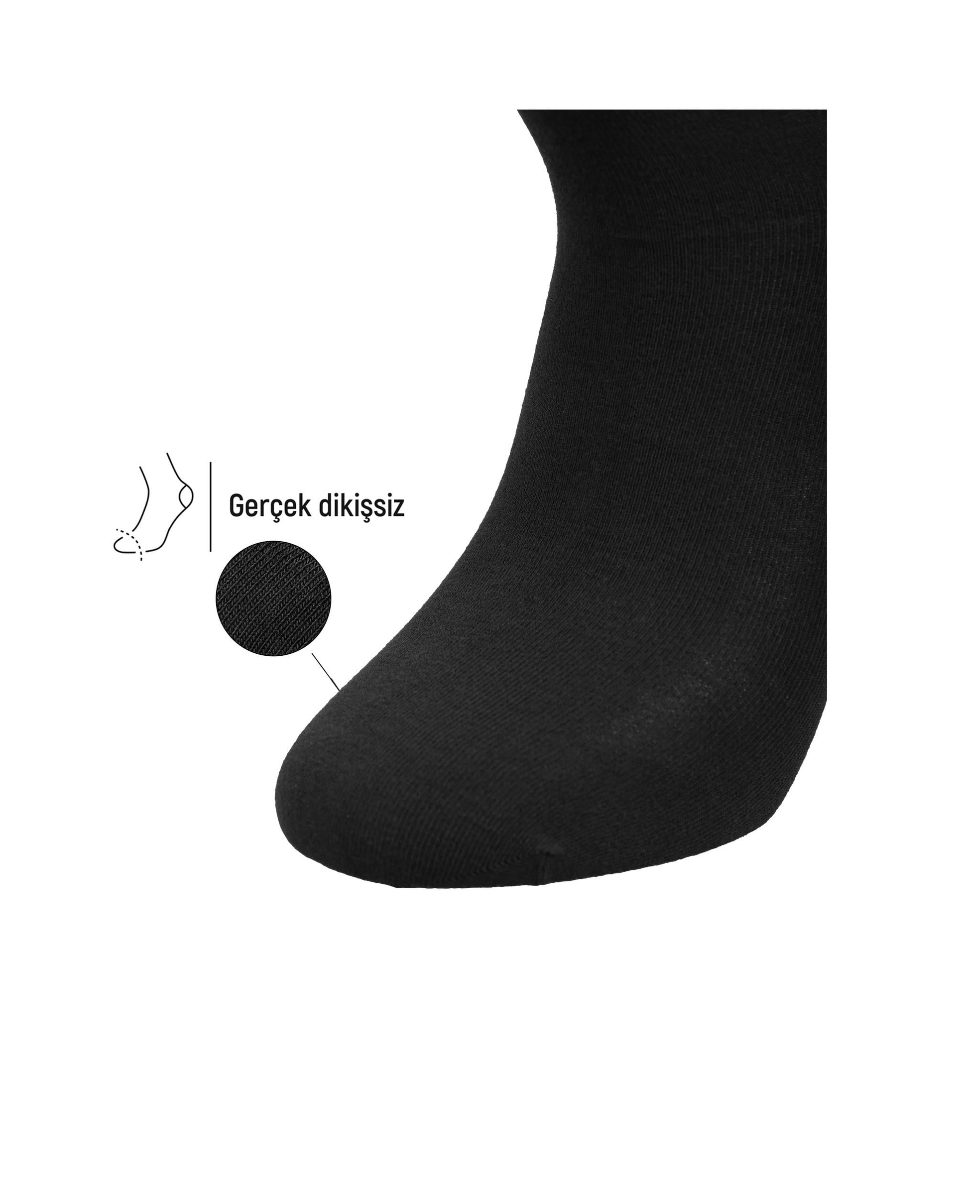 Erkek Premium Dikişsiz 7'li Bambu Çorap 