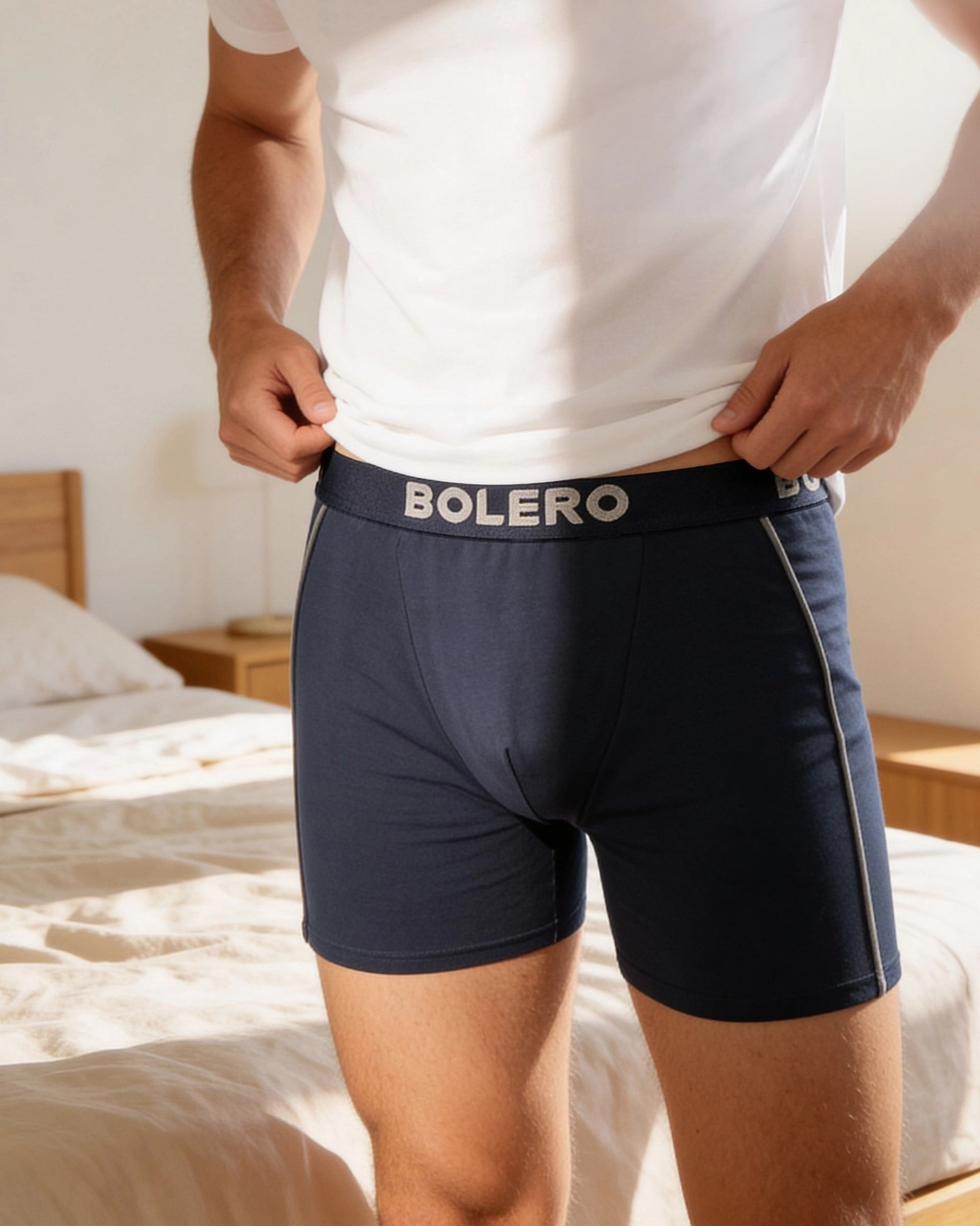 Erkek Premium Lyocell Boxer Lacivert