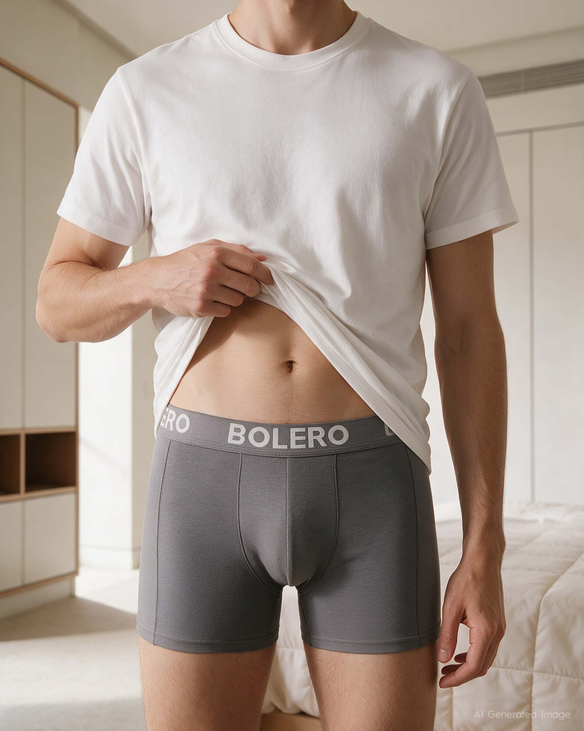 Erkek Premium Lyocell Kısa Paça Boxer Antrasit