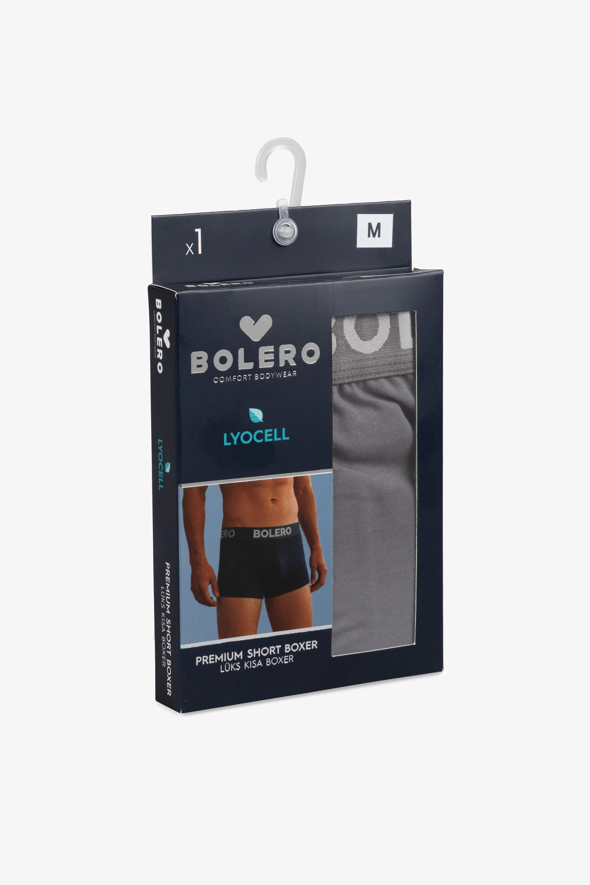 Erkek Premium Lyocell Kısa Paça Boxer Antrasit
