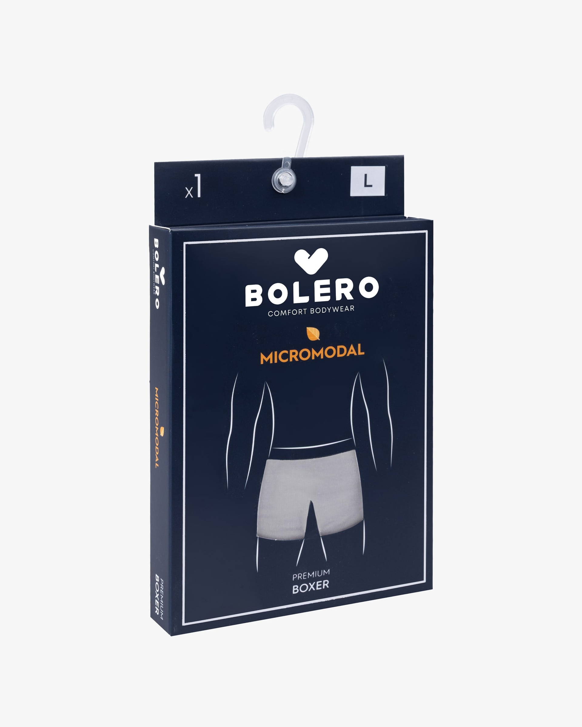 Erkek Premium Micromodal Boxer Beyaz