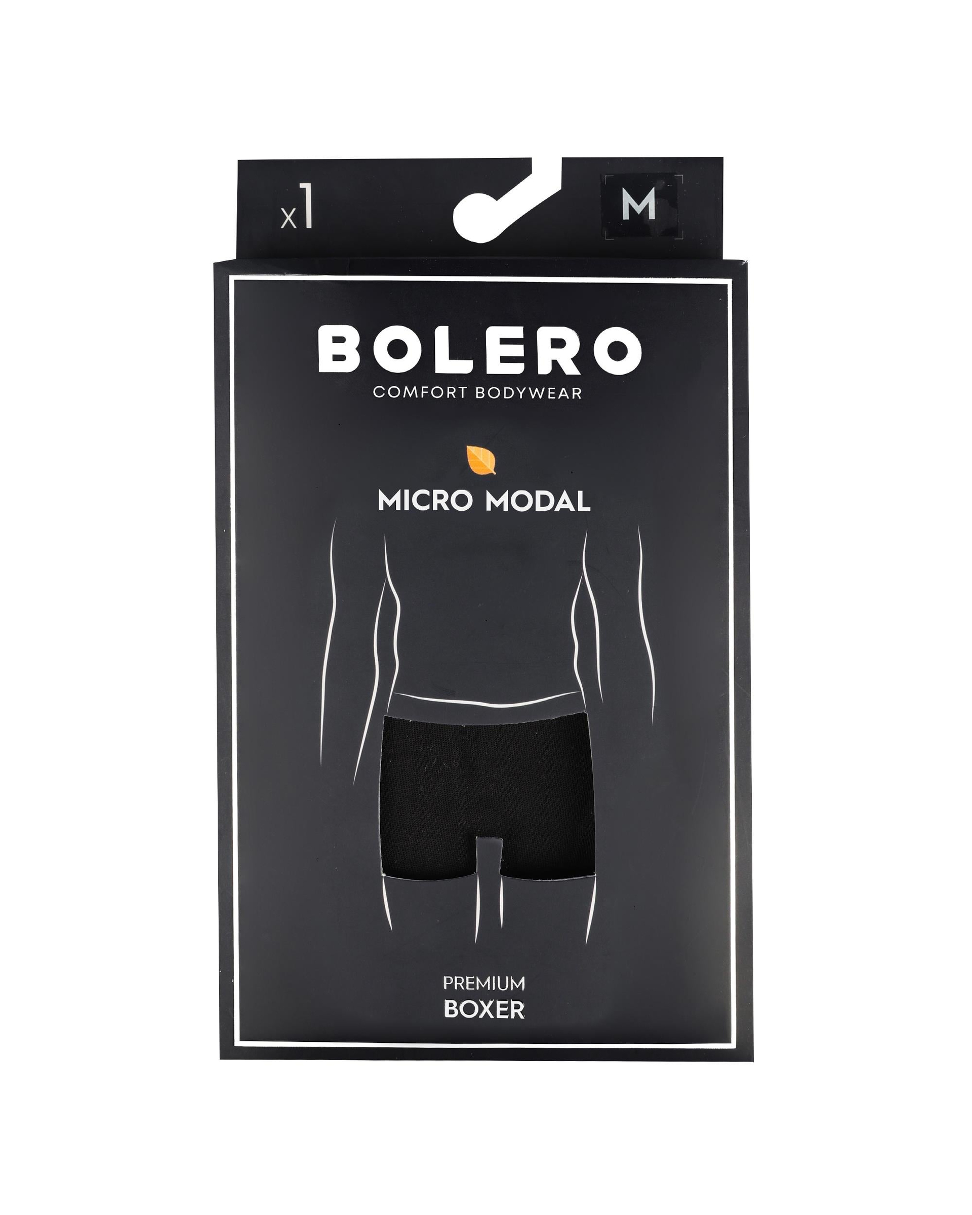Erkek Premium Micromodal Boxer Siyah