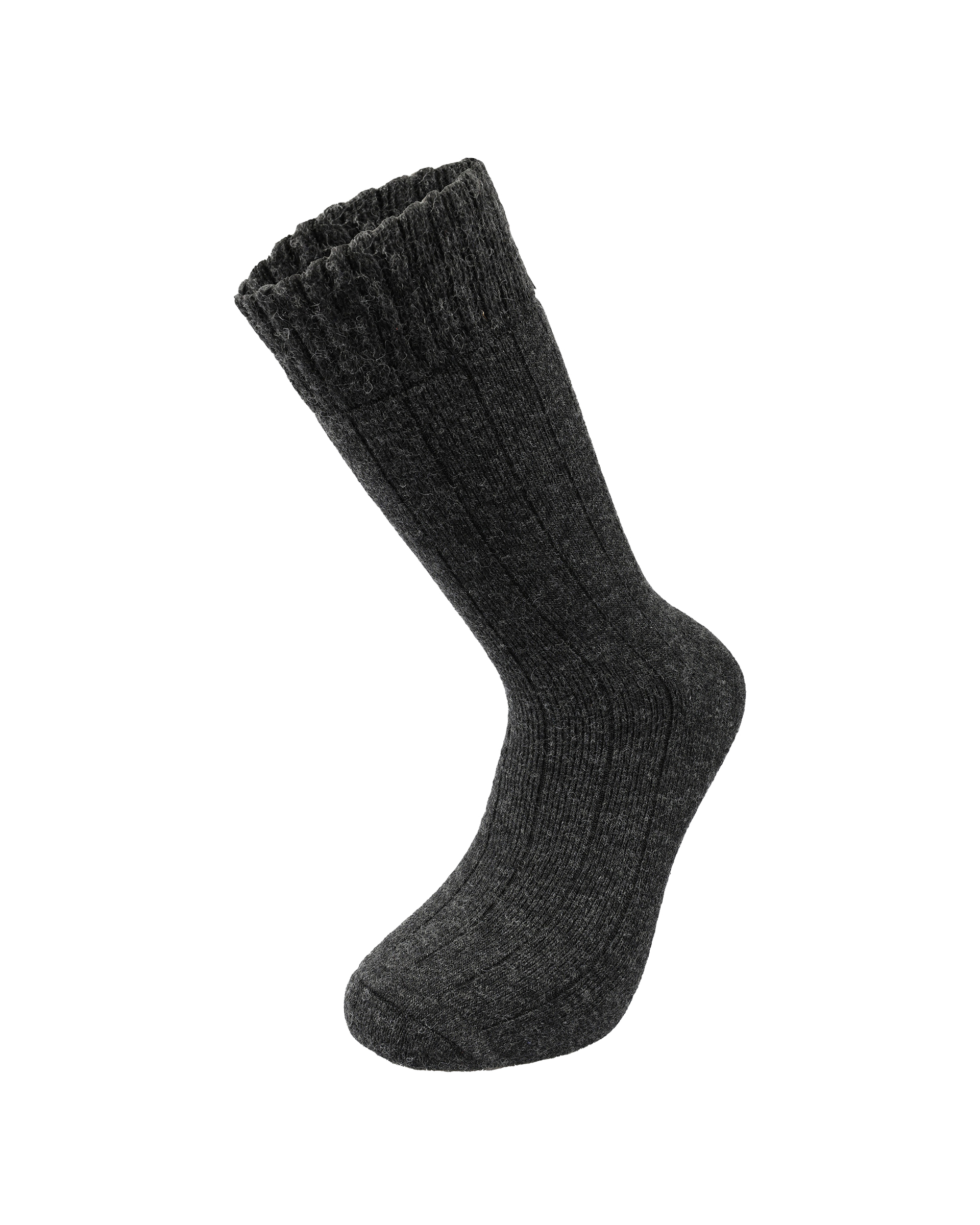 Erkek Yün Havlu Lambswool Çorap Antrasit
