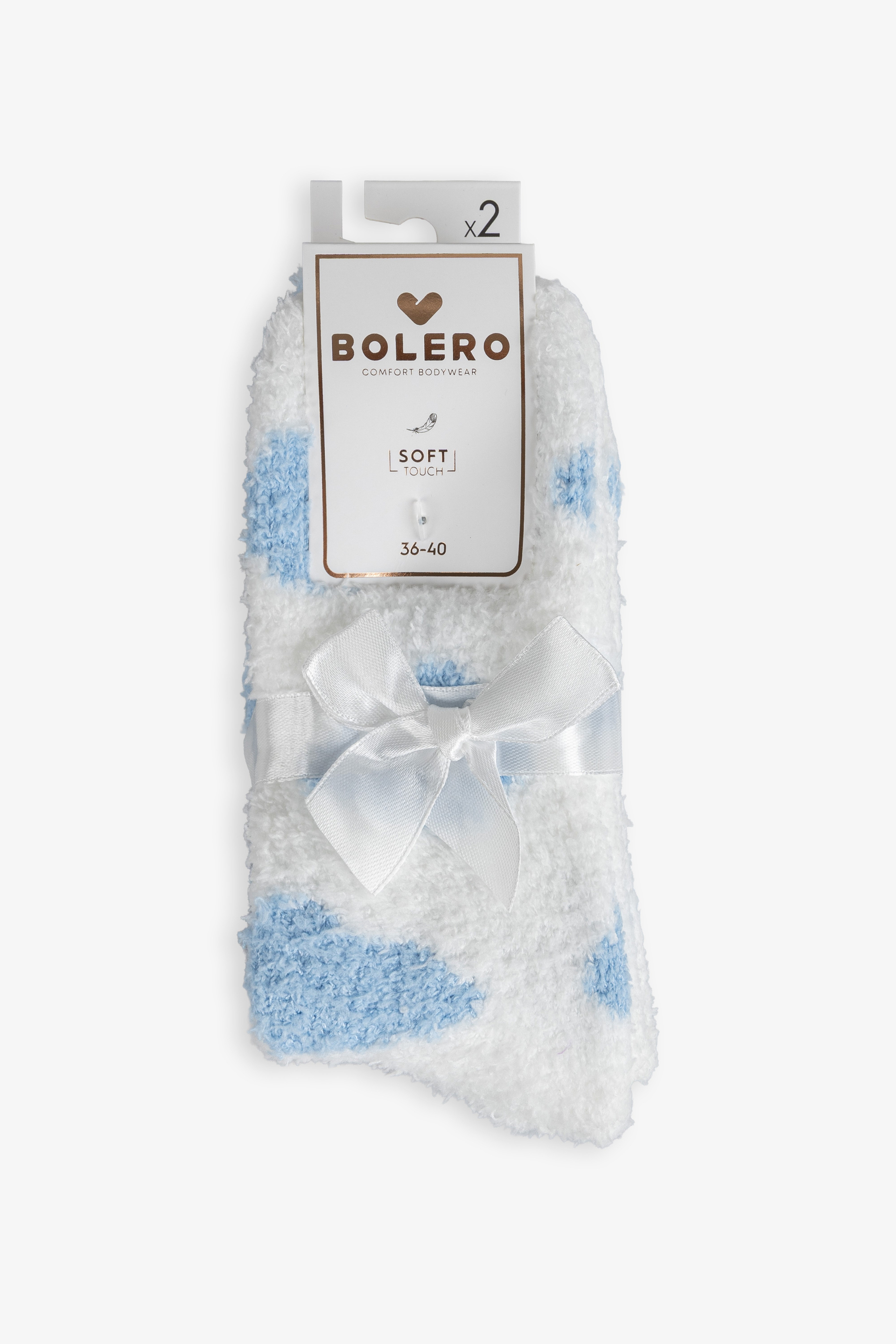 Kadın Soft Touch 2li Peluş Ev Çorabı Mavi Bulut De