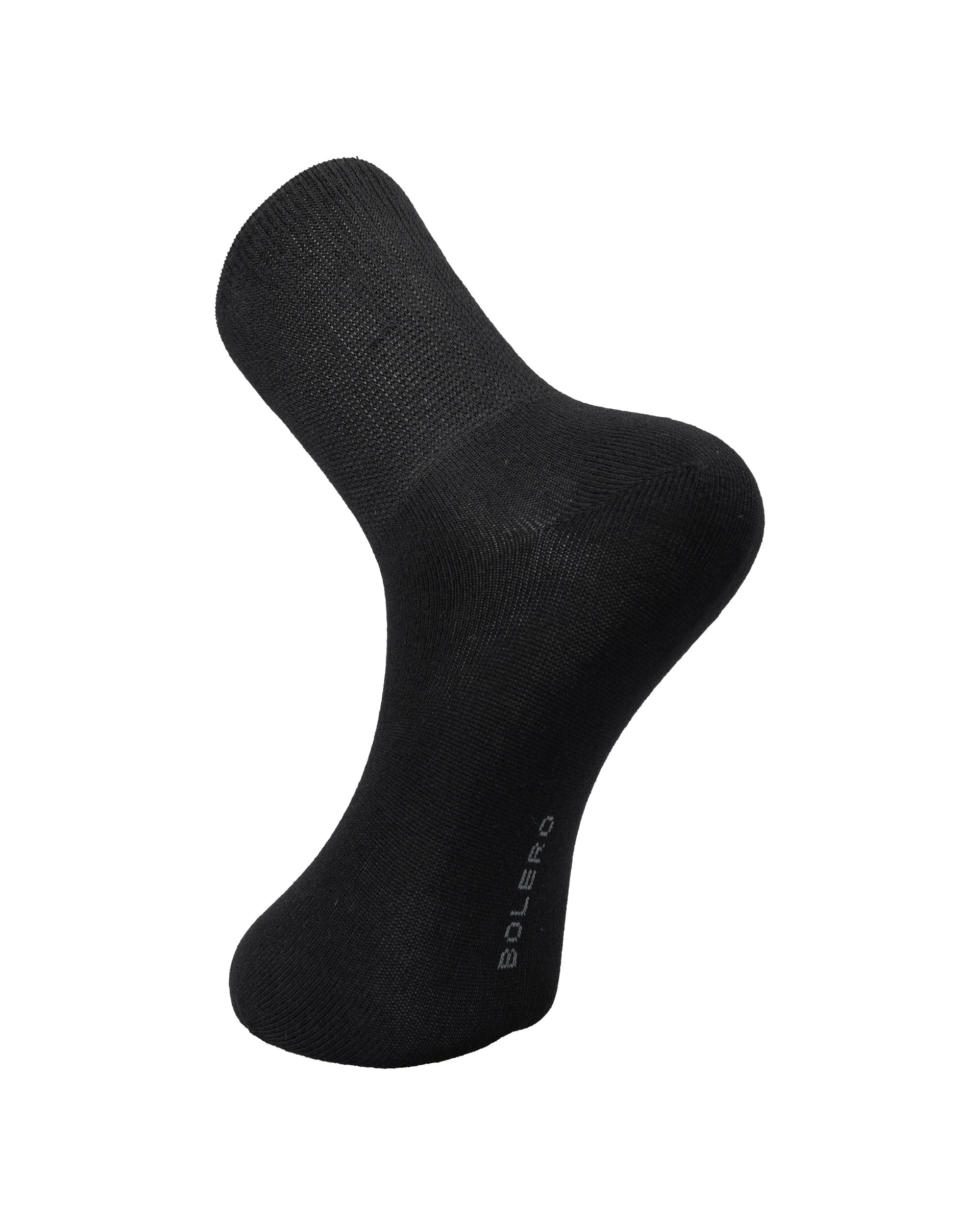 Unisex Bambu Diyabetik Şeker Çorabı Siyah