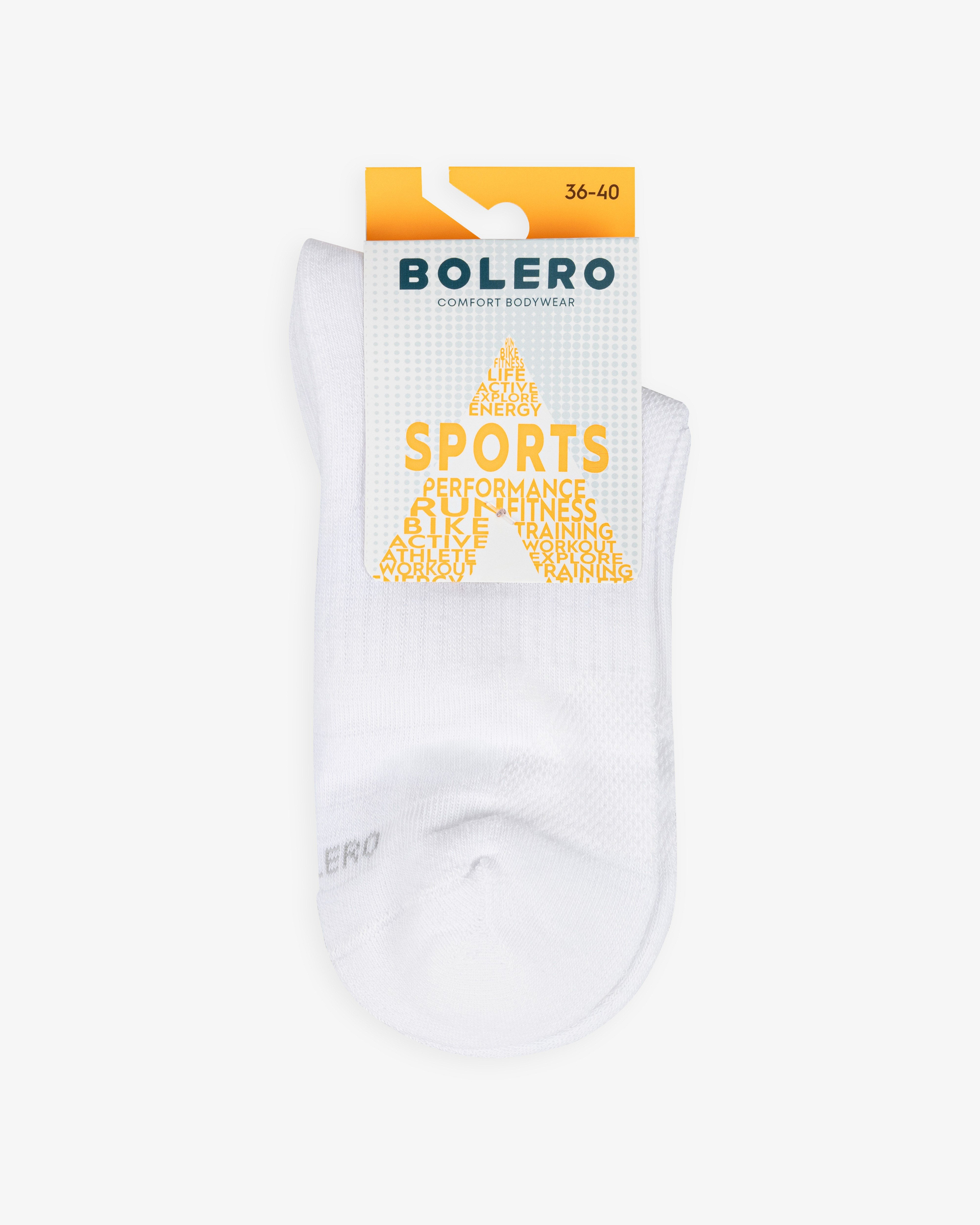 Unisex Dikişsiz Taban Havlu Kısa Spor Çorap Beyaz