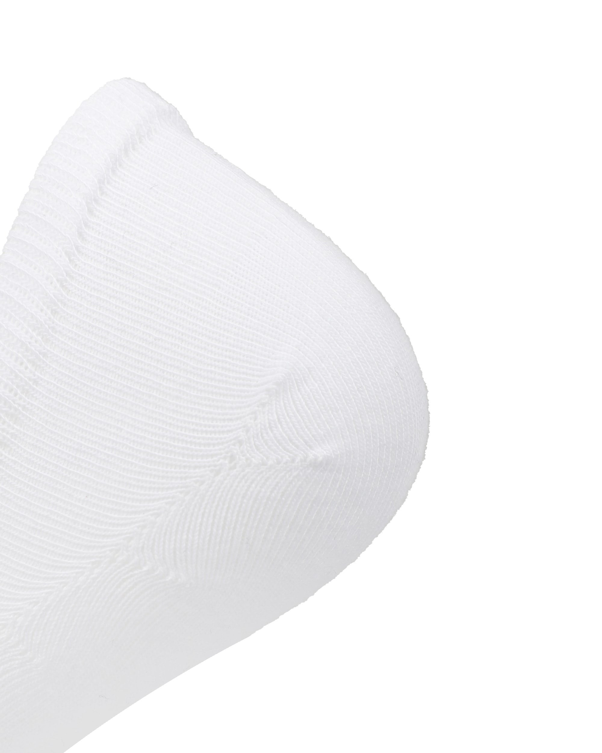 Unisex Premium Dikişsiz 3'lü Görünmez Çorap Beyaz