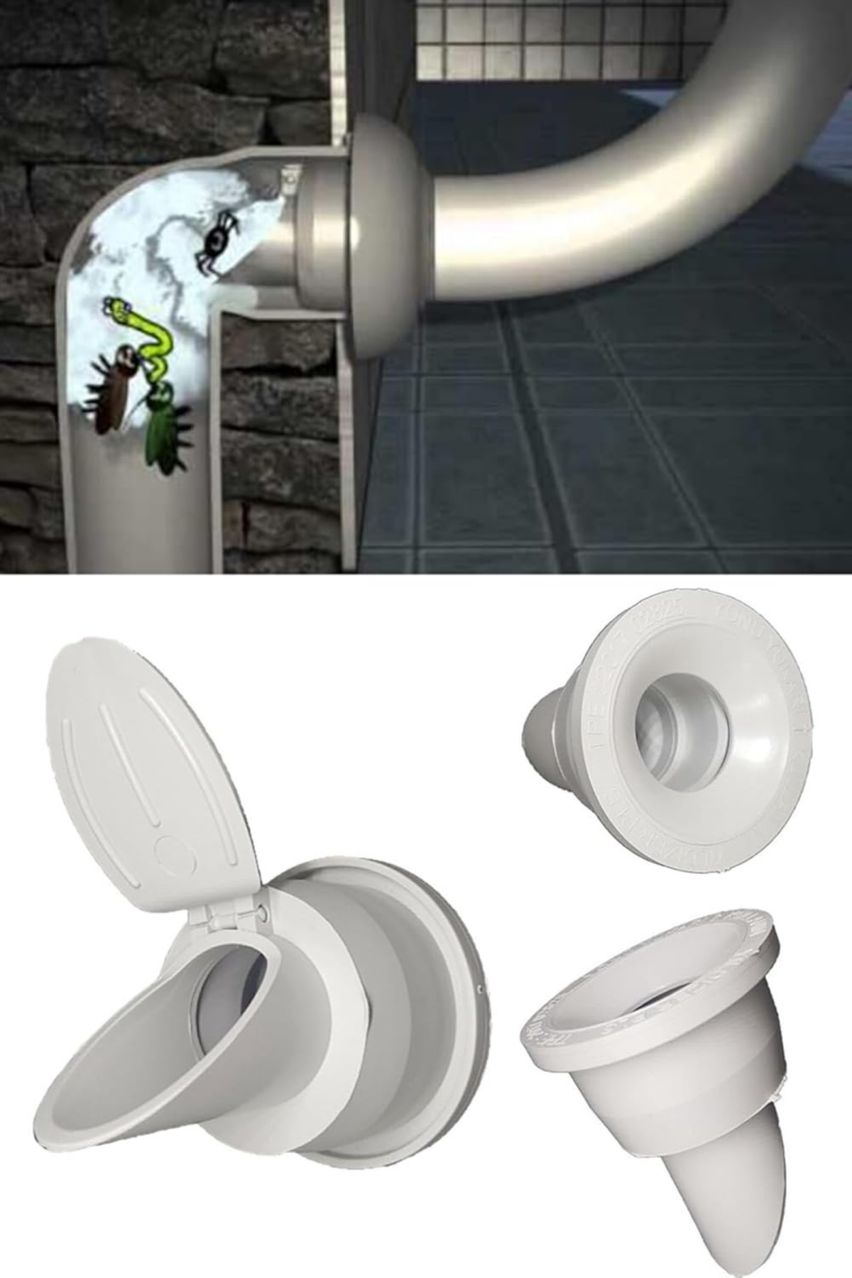 Banyo Aparat Koku Giderici Lavabo ve Gider İçin Silikon Tıpa Böcek ve Koku Önleyici Pratik Kullanımlı Gider Kapağı Su Sızdırmaz Esnek Malzeme ile Dayanıklı Gider Aparatı