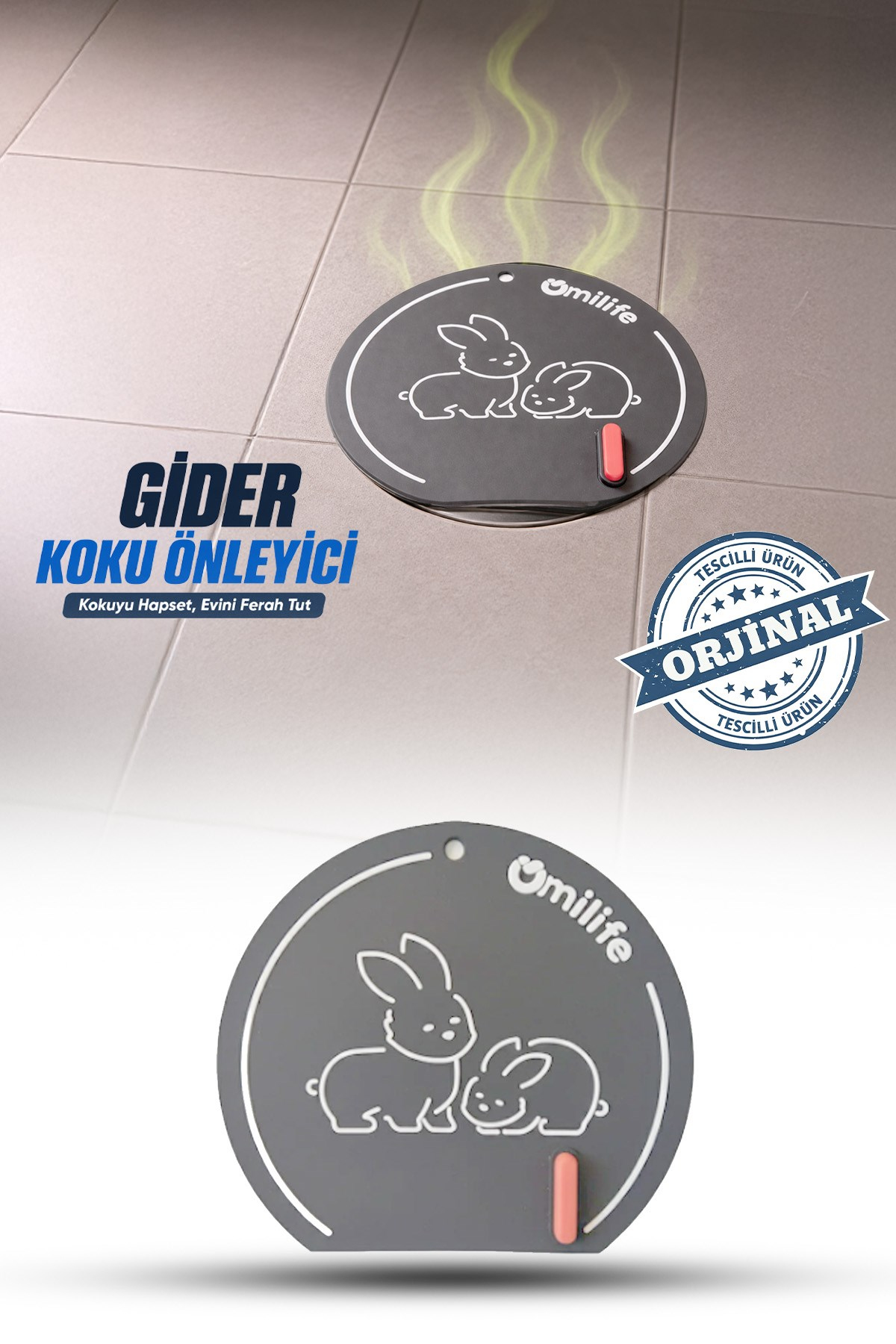 Gri Silikon Gider Kapağı Koku Önleyici Lavabo Tıpası Banyo Mutfak Balkon Gider Matı 15 cm