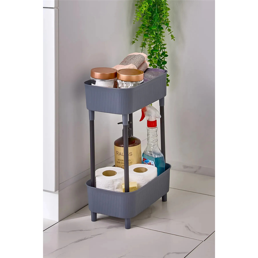 İki Katlı Raf Çok Amaçlı 2 Katlı Evye Altı Düzenleyici Dolap İçi Tezgah Altı Banyo Mutfak Organizer