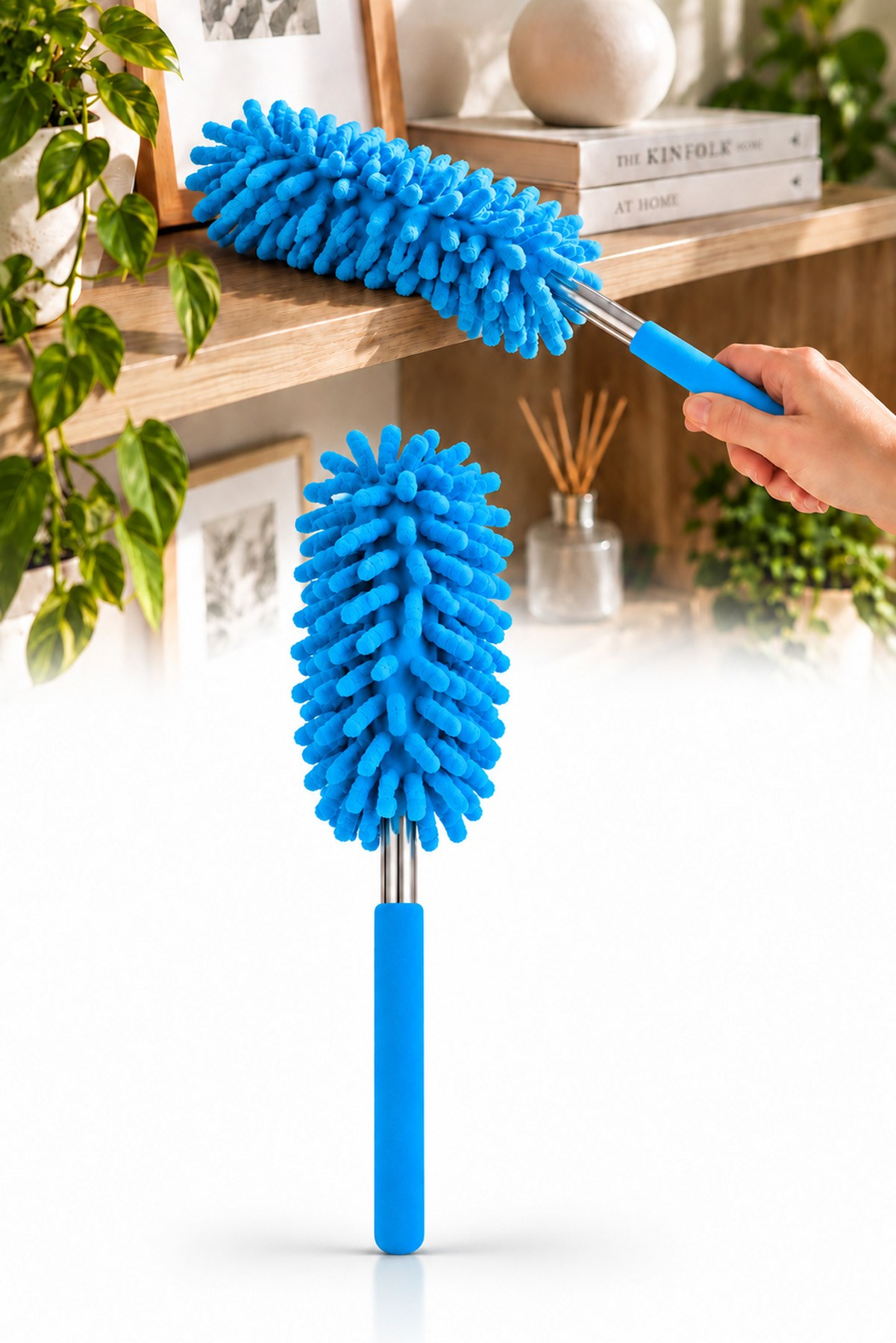 Karışık Renk Mikrofiber Makarna Mop Toz Alma Paspası Tüy Toplayıcı Çok Amaçlı Temizlik Mopu