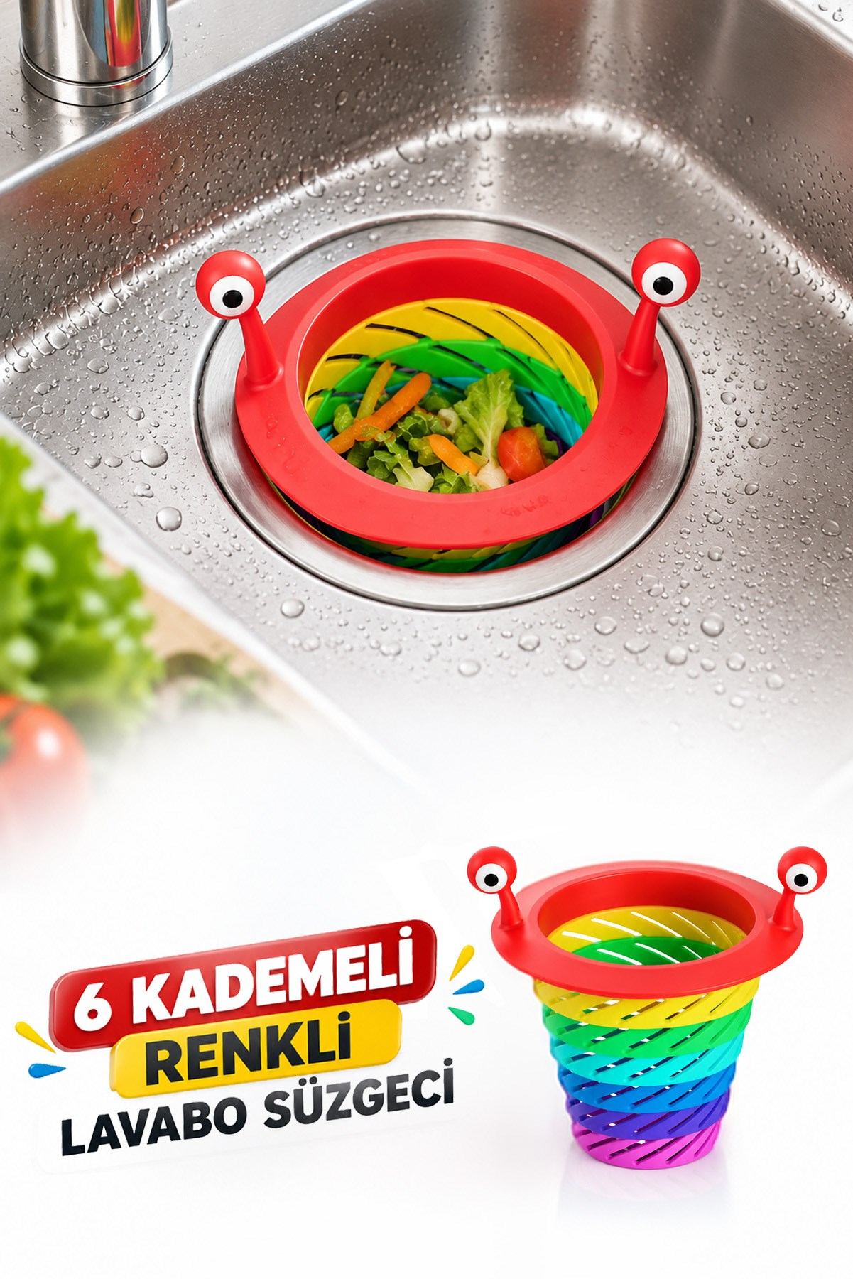 Renk 6 Kademeli Silikon Lavabo Süzgeci Gider Tıkacı Mutfak Banyo Lavabo Kapağı