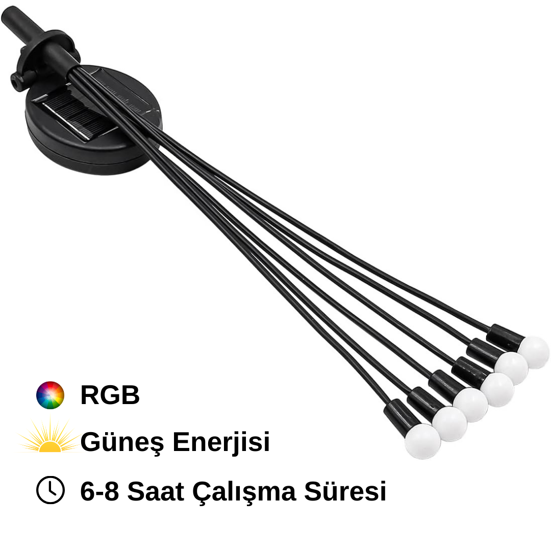 SOLAR LED ATESBÖCEGI BAHÇE ISIKLARI 2 ADET