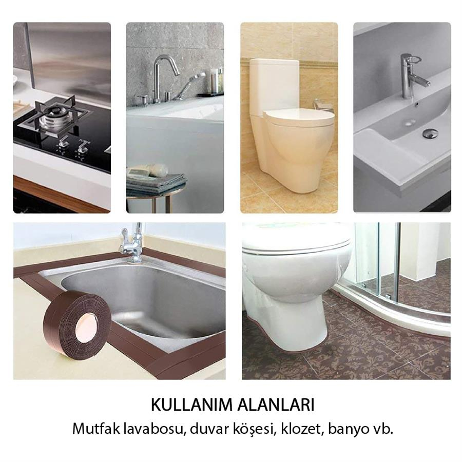 Su Sızdırmaz Geçirmez Bant Lavabo Küvet Kenar Bandı 2 adet