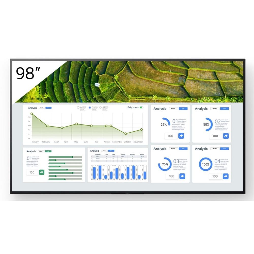 Sony BRAVIA FW-98BZ30L 98 inç 4K Ultra HD HDR Profesyonel Ekran