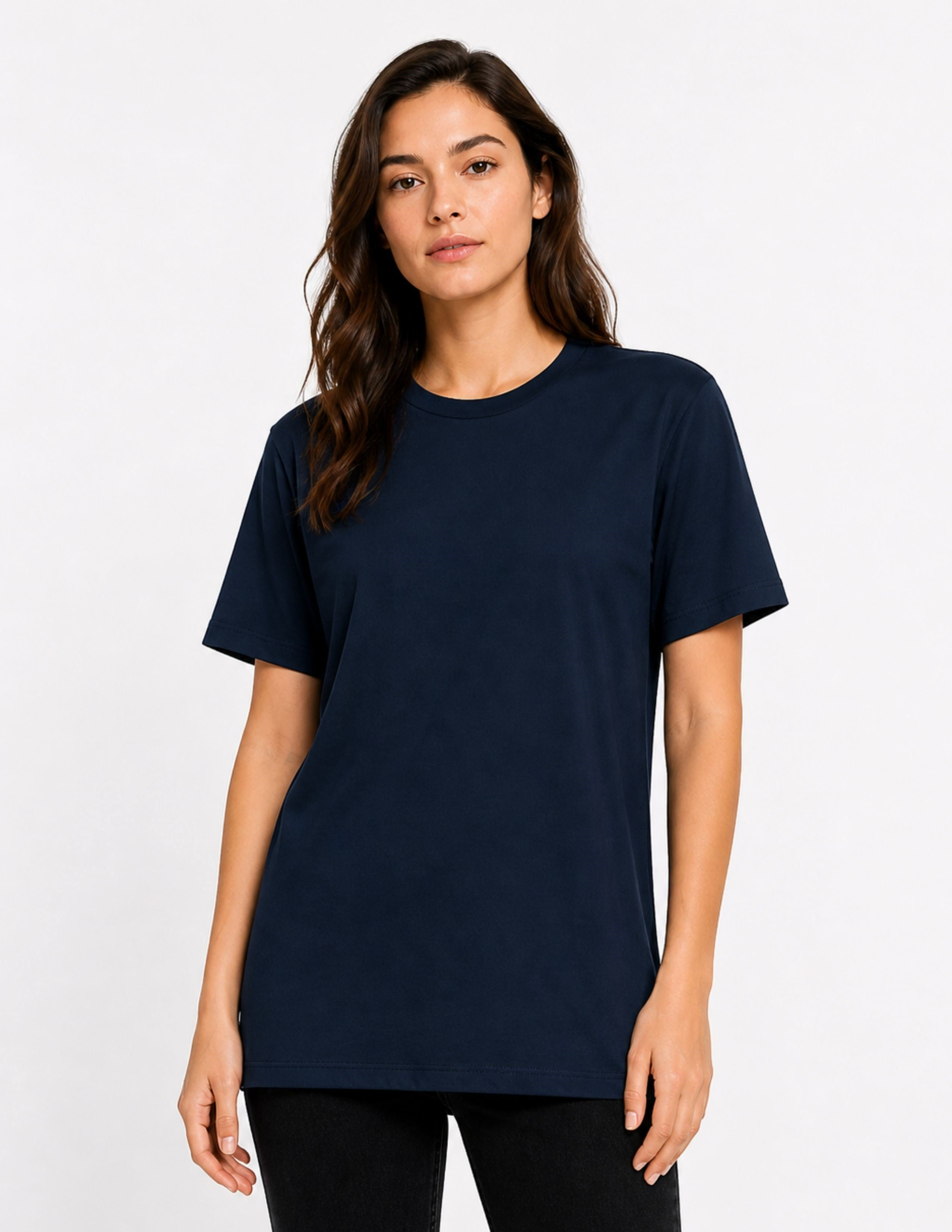 Basic Kadın Relax Lacivert T-shirt
