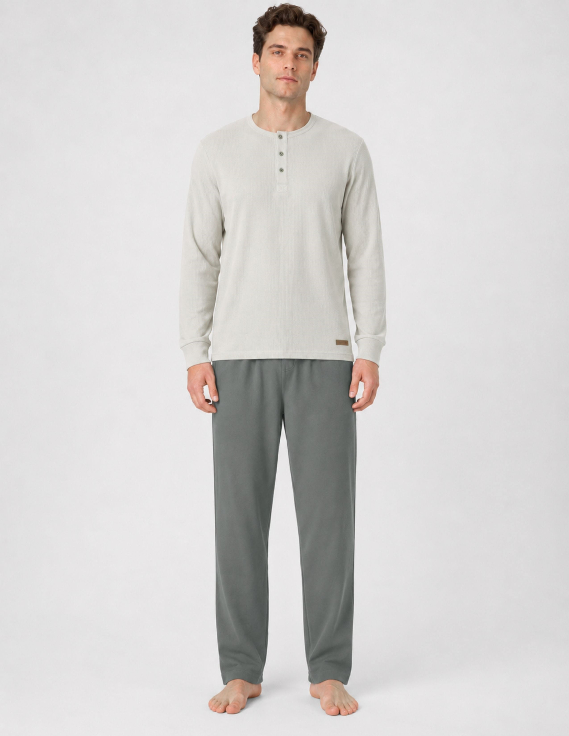Cosy Erkek Gri/Antrasit Kaşkorse Pijama Takımı