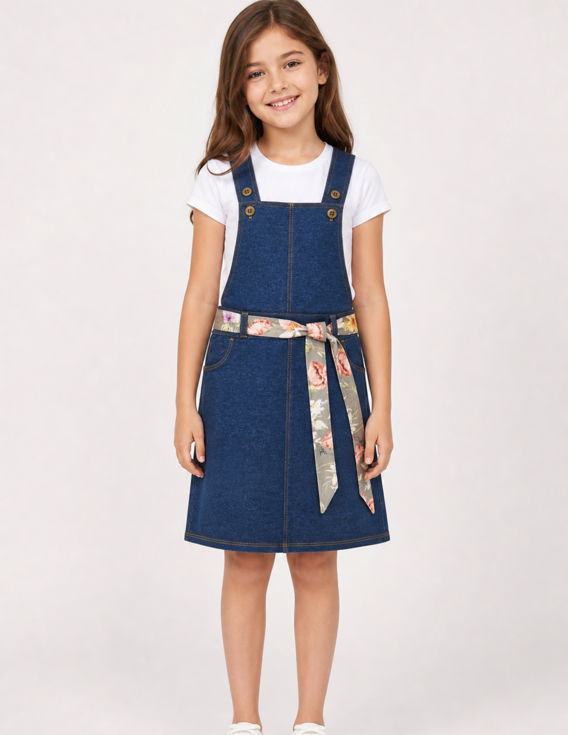 Denim Kız Çocuk Salopet Elbise