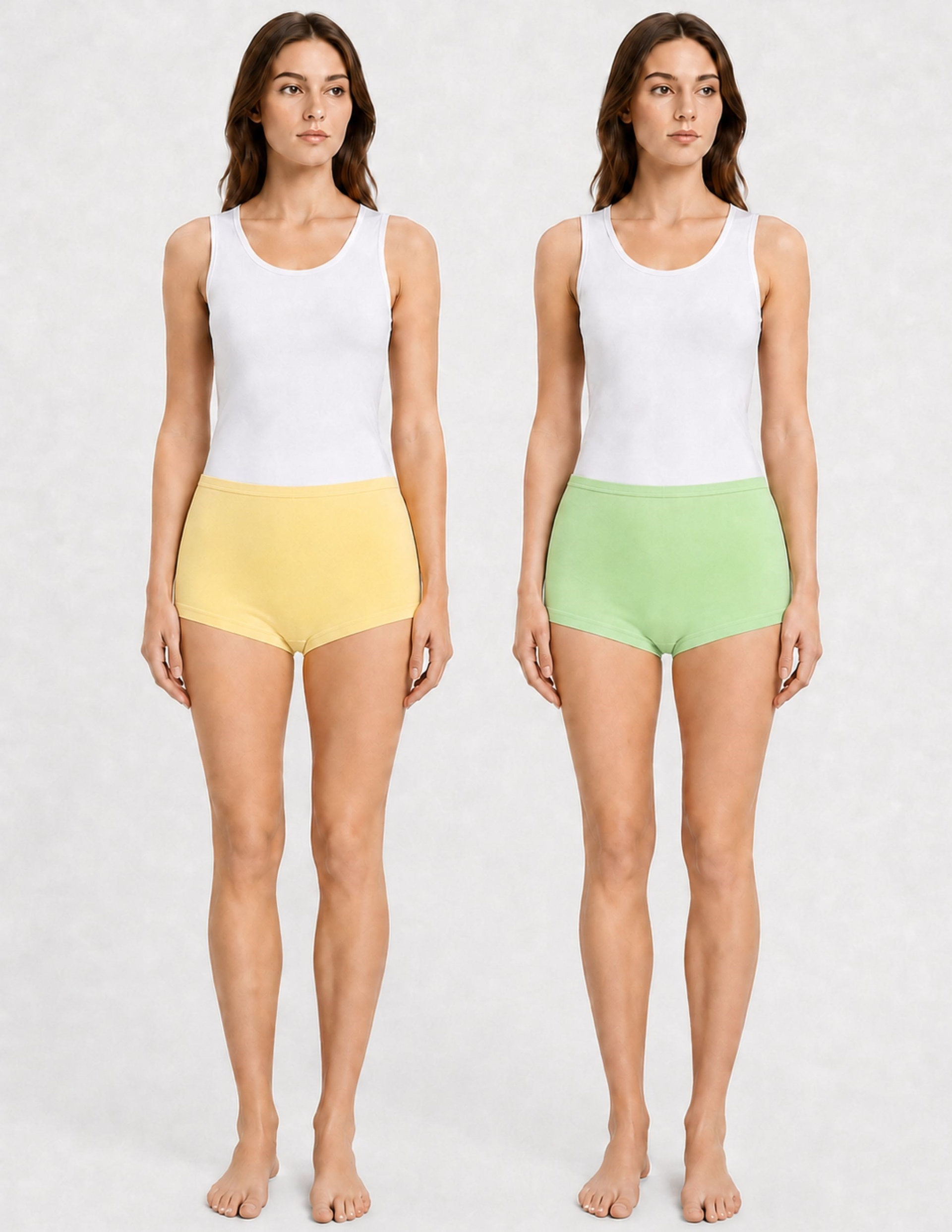 Ease Kadın Sarı/Yeşil Boxer 2'li Set