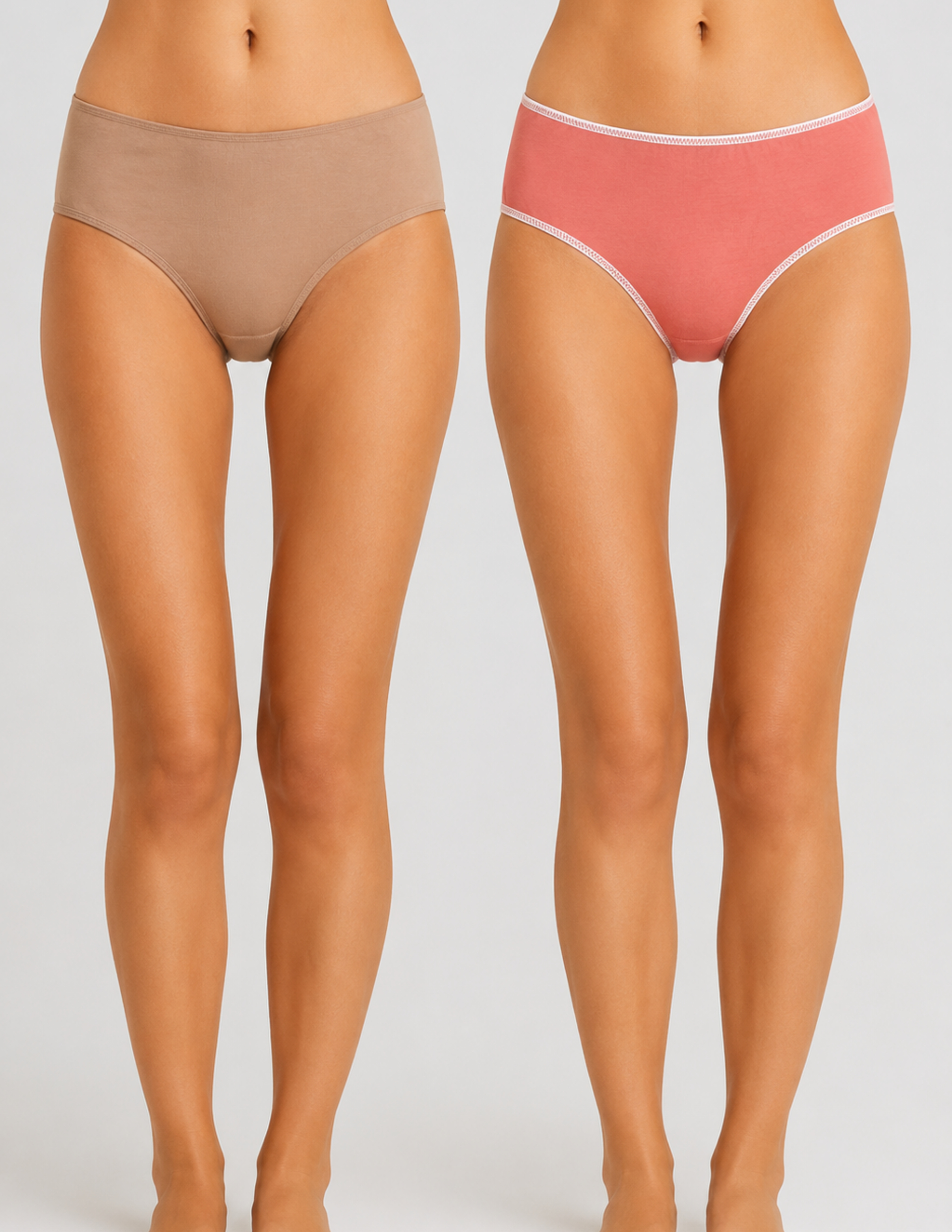 Ease Kadın Ten/Pembe Slip Külot 2'li Set