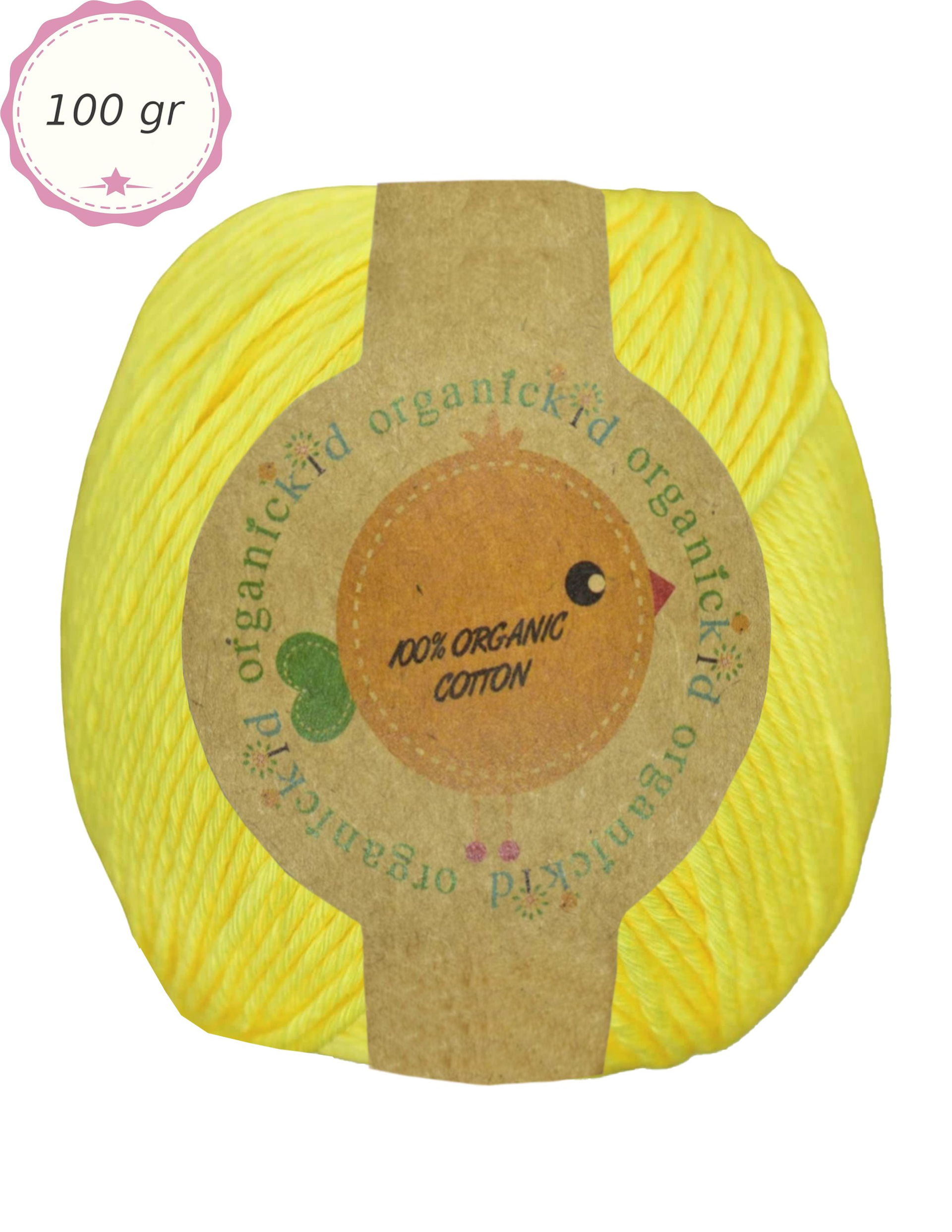 Organik Pamuk Amigurumi Punch 100 gr El Örgü İpi 435 Limon Sarısı