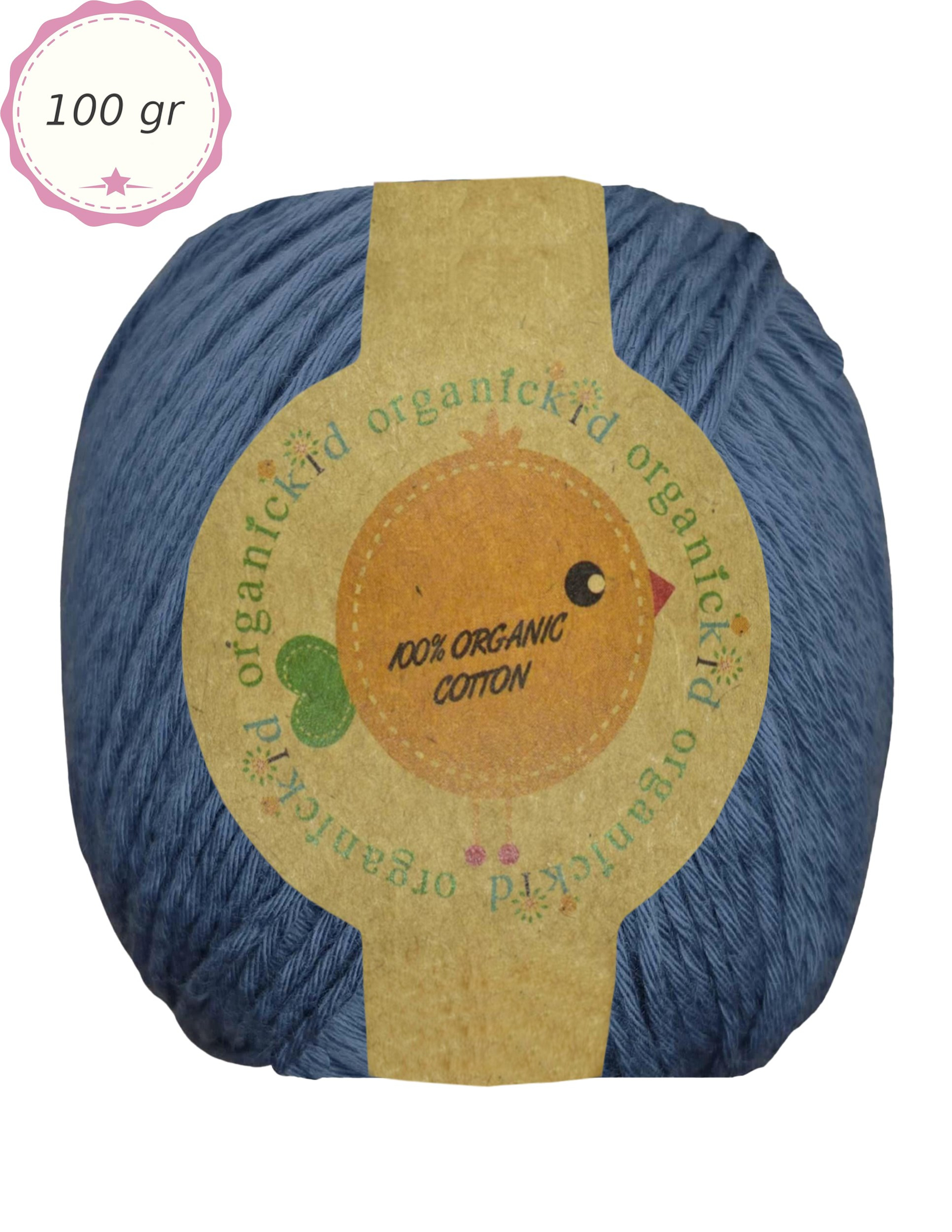 Organik Pamuk Amigurumi Punch 100 gr El Örgü İpi 967 Denim Mavi (Stone) 