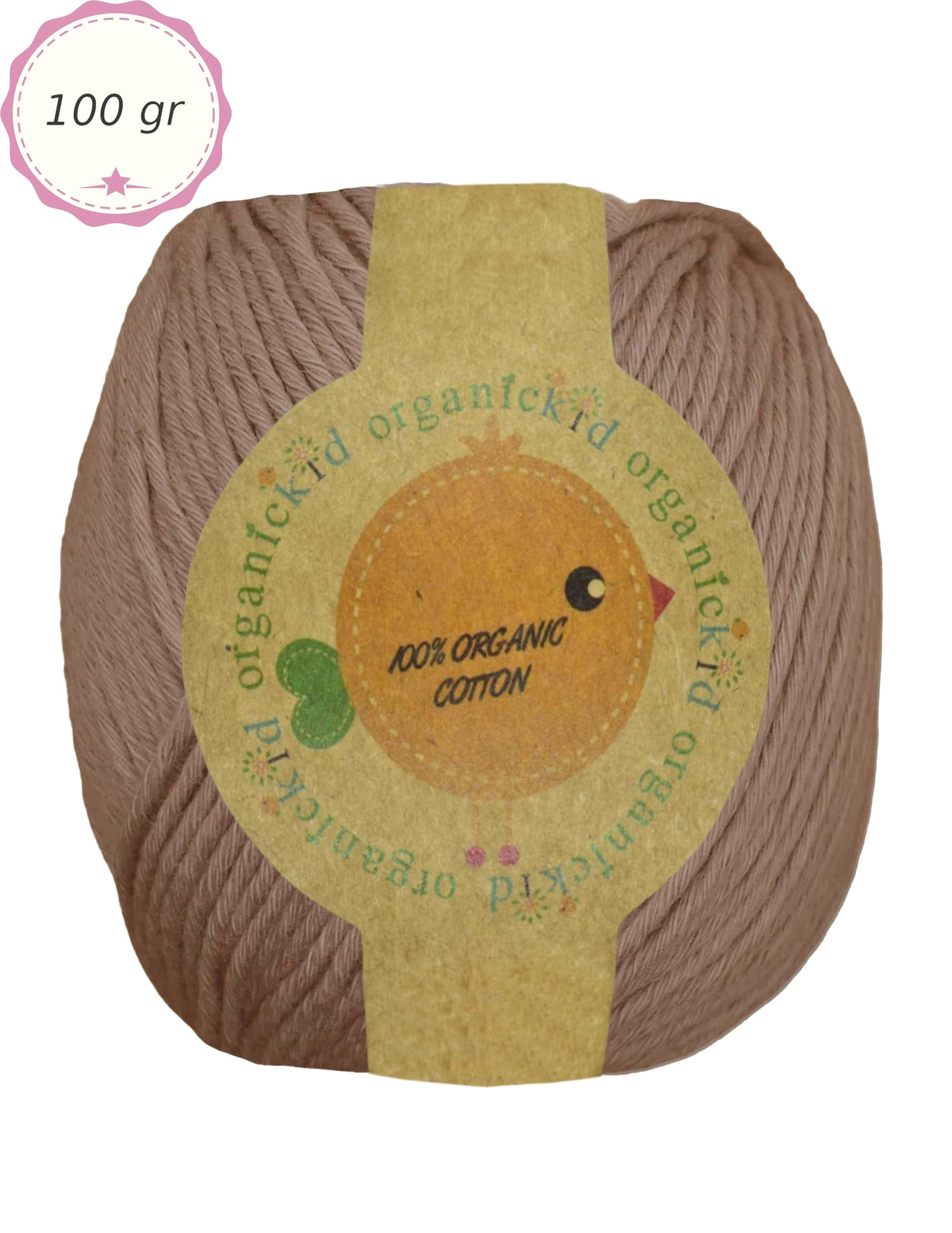 Organik Pamuk Amigurumi Punch 100 gr El Örgü İpi 591 Soluk Kahverengi 