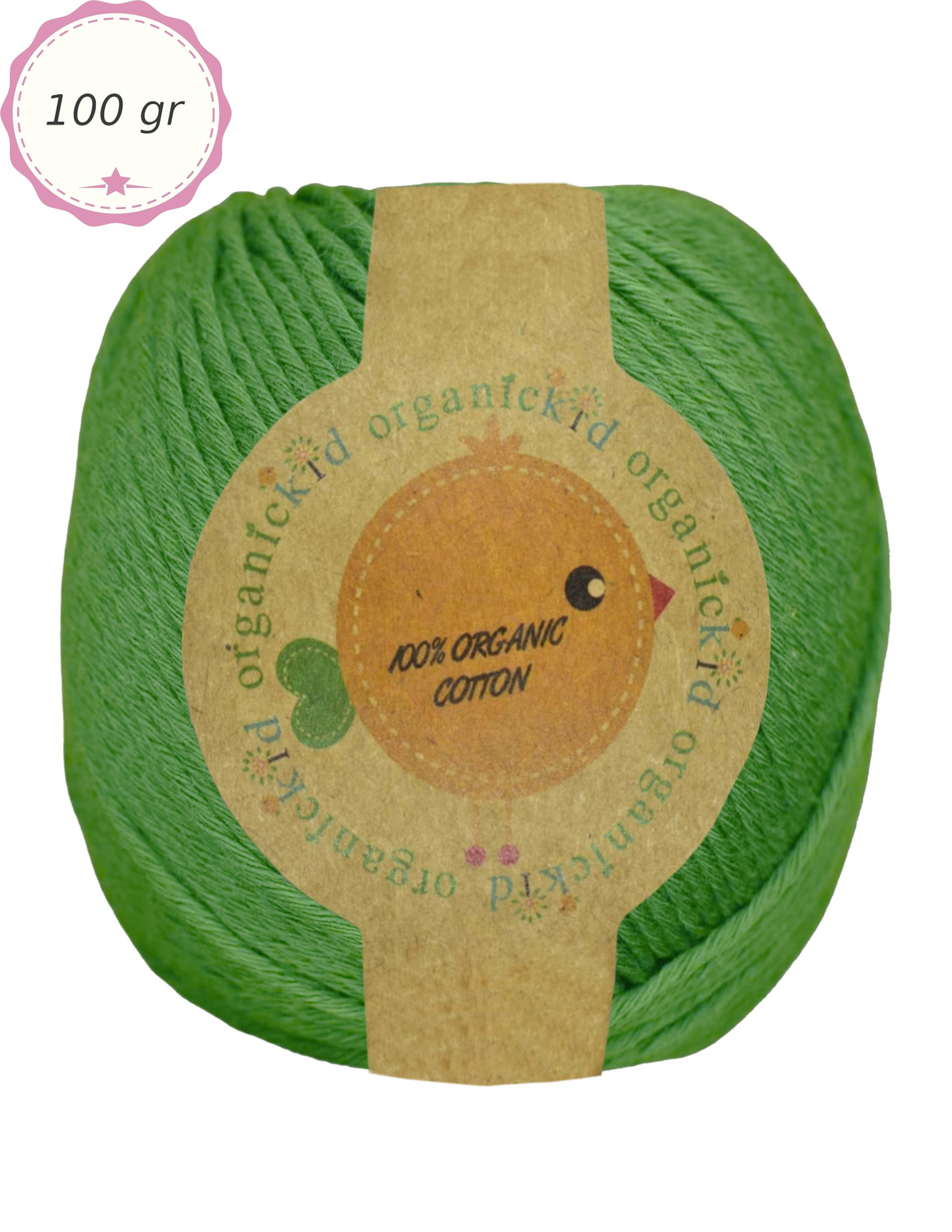 Organik Pamuk Amigurumi Punch 100 gr El Örgü İpi 776 Çimen Yeşili