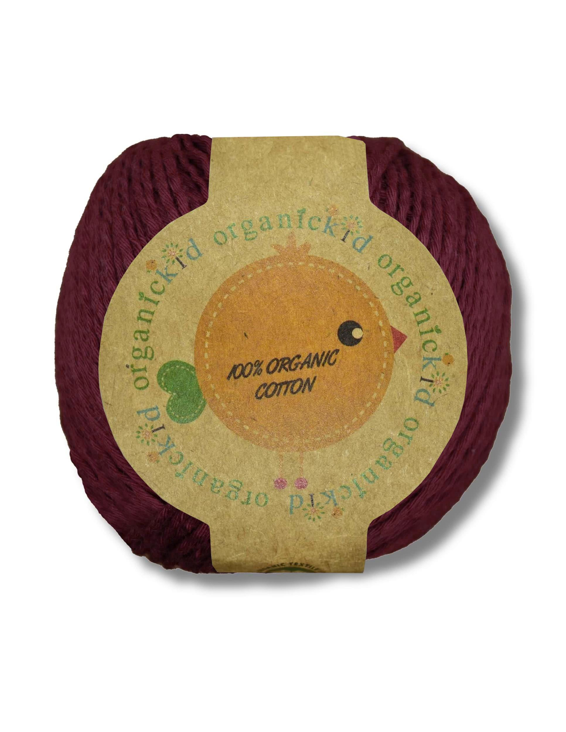 Organik Pamuk El Örgü İpi 196 Burgundy (Bordo)