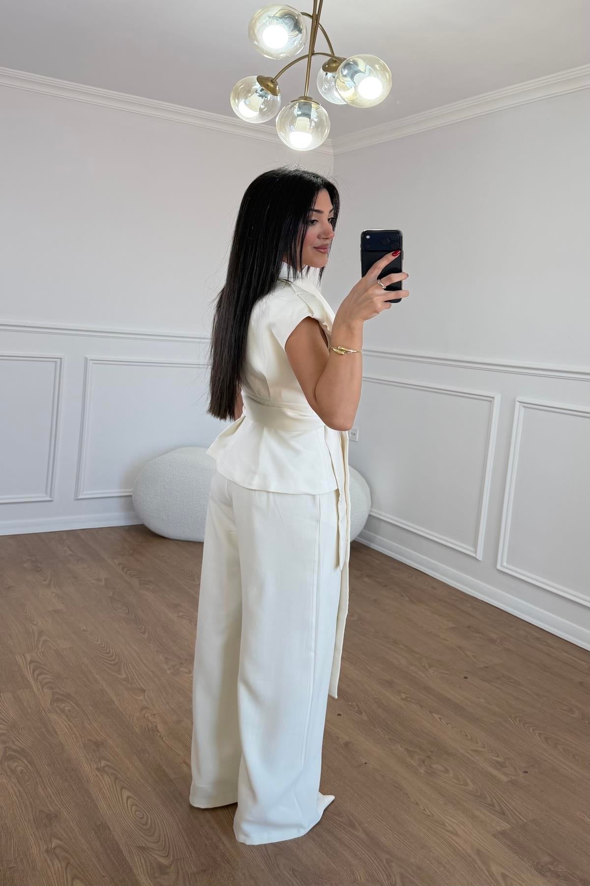 ŞAL YAKA TASARIM YELEK 