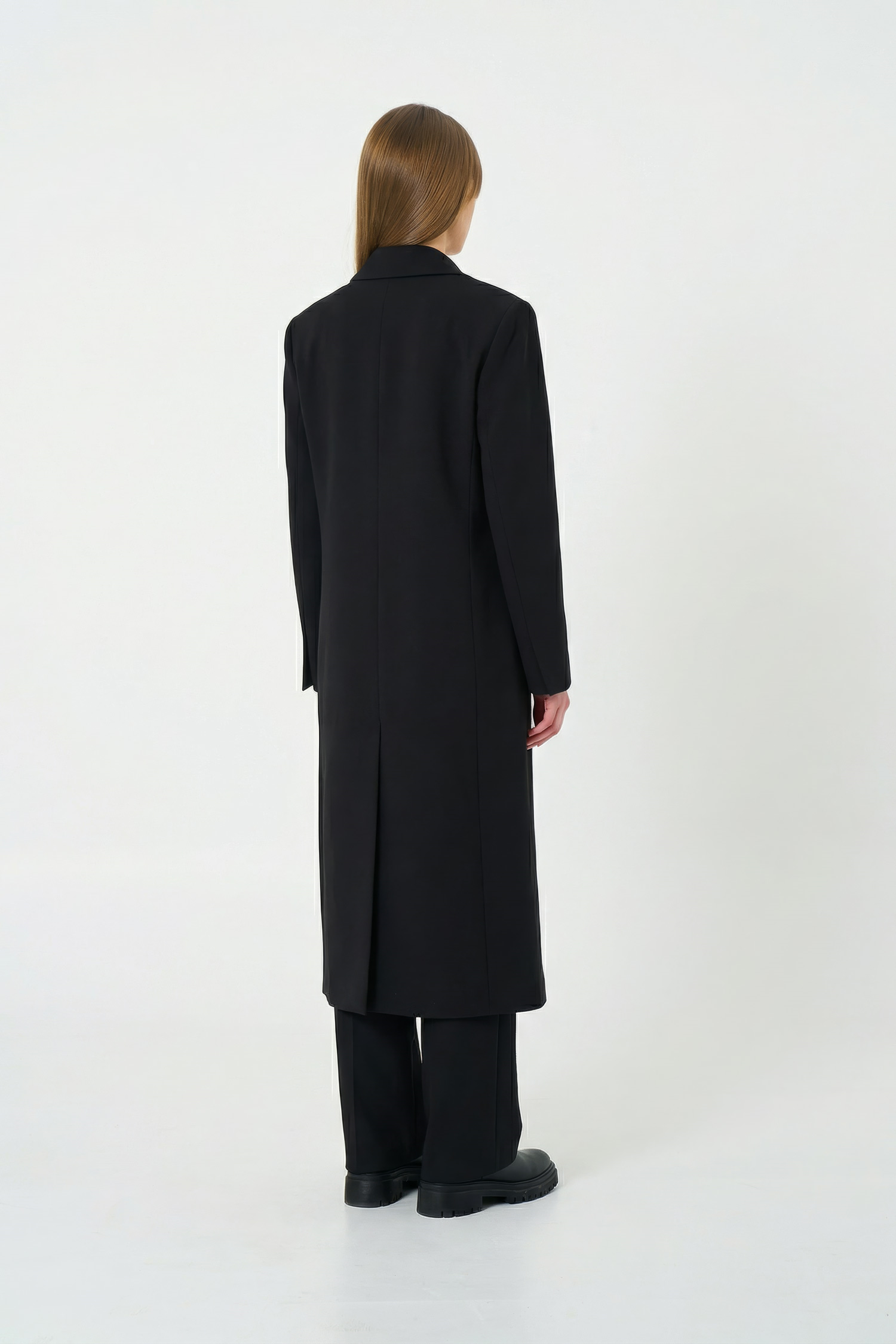 Kadın Siyah Oversize Uzun Ceket