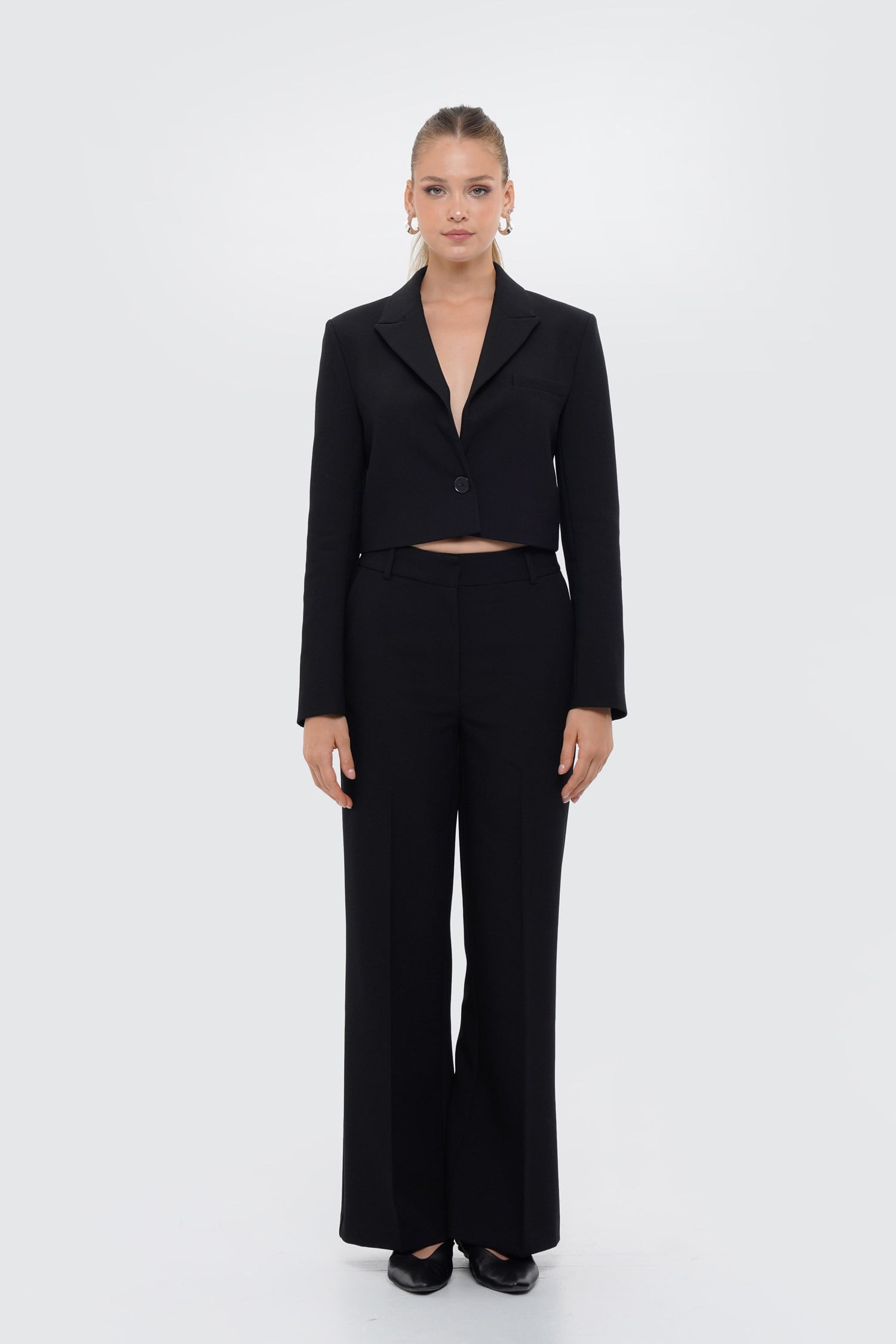 Kadın Siyah Slim Fit Basic Pantolon