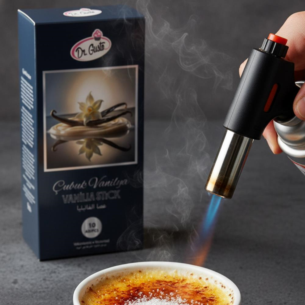 Dr. Gusto 10lu Çubuk Vanilya Vakumlu Paket - Doğal Aromalı Vanilya Çubuğu