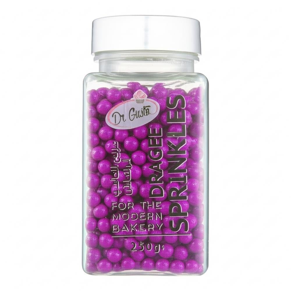 4 mm Mor Boncuk Şeker 250 g – Pasta ve Tatlı Süsleme Şekeri