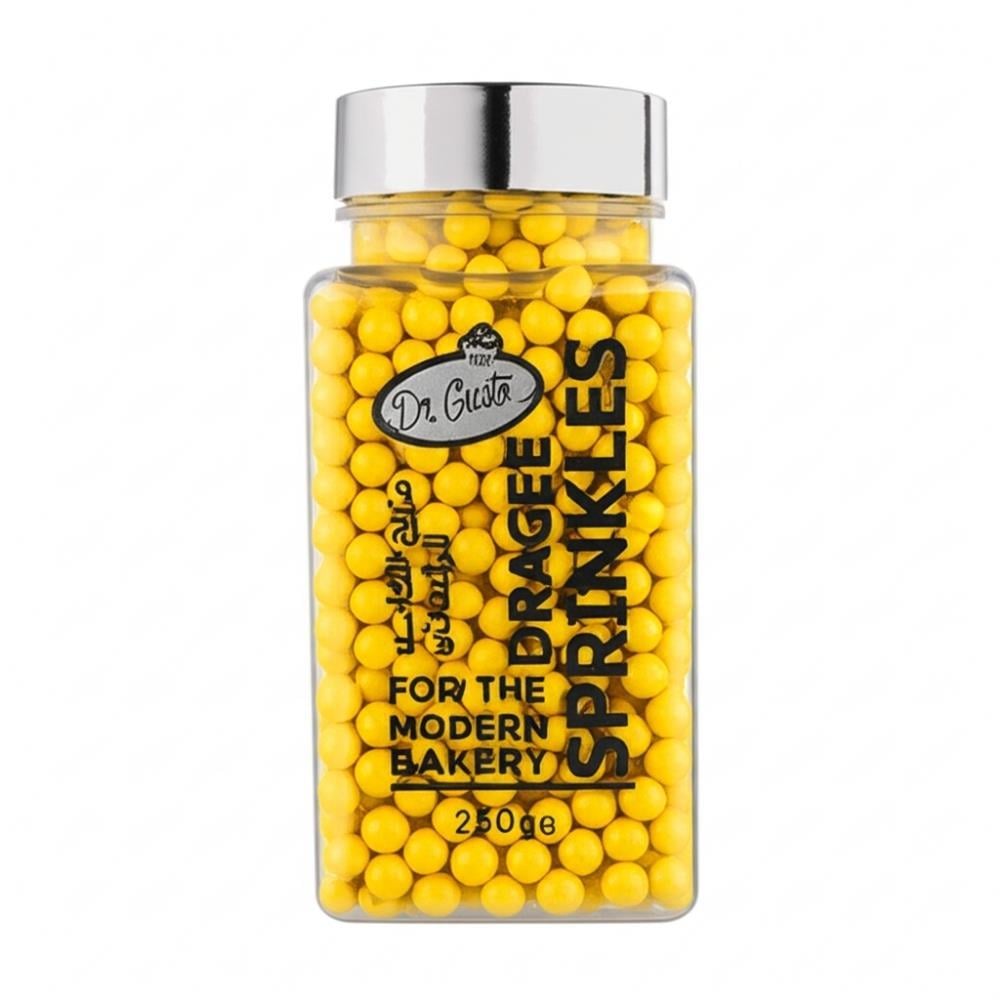 4 mm Sarı Boncuk Şeker 250 g – Pasta ve Tatlı Süsleme Şekeri